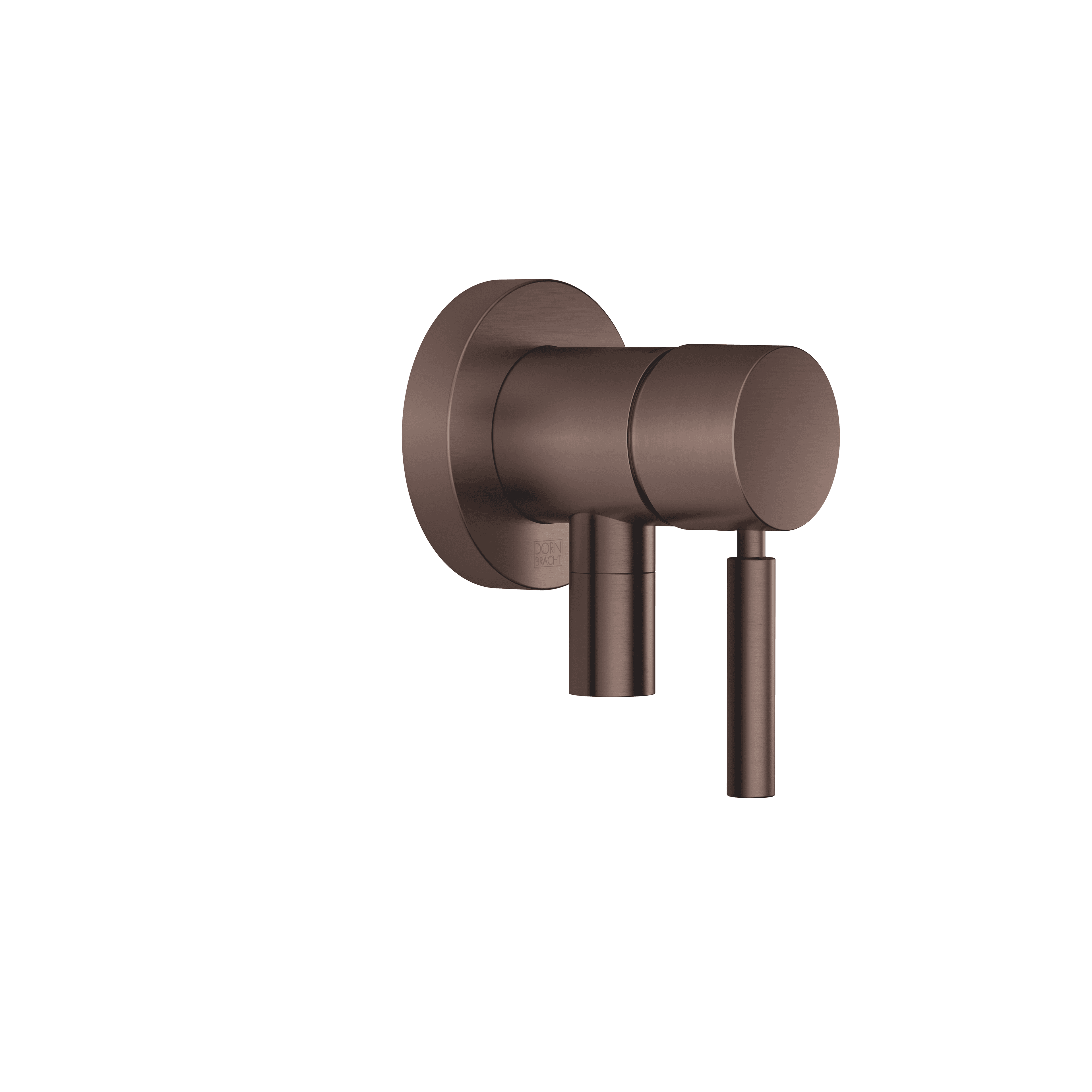 Concealed single-lever mixer with cover plate with integrated shower connection in Brushed Dark Bronze (PVD)