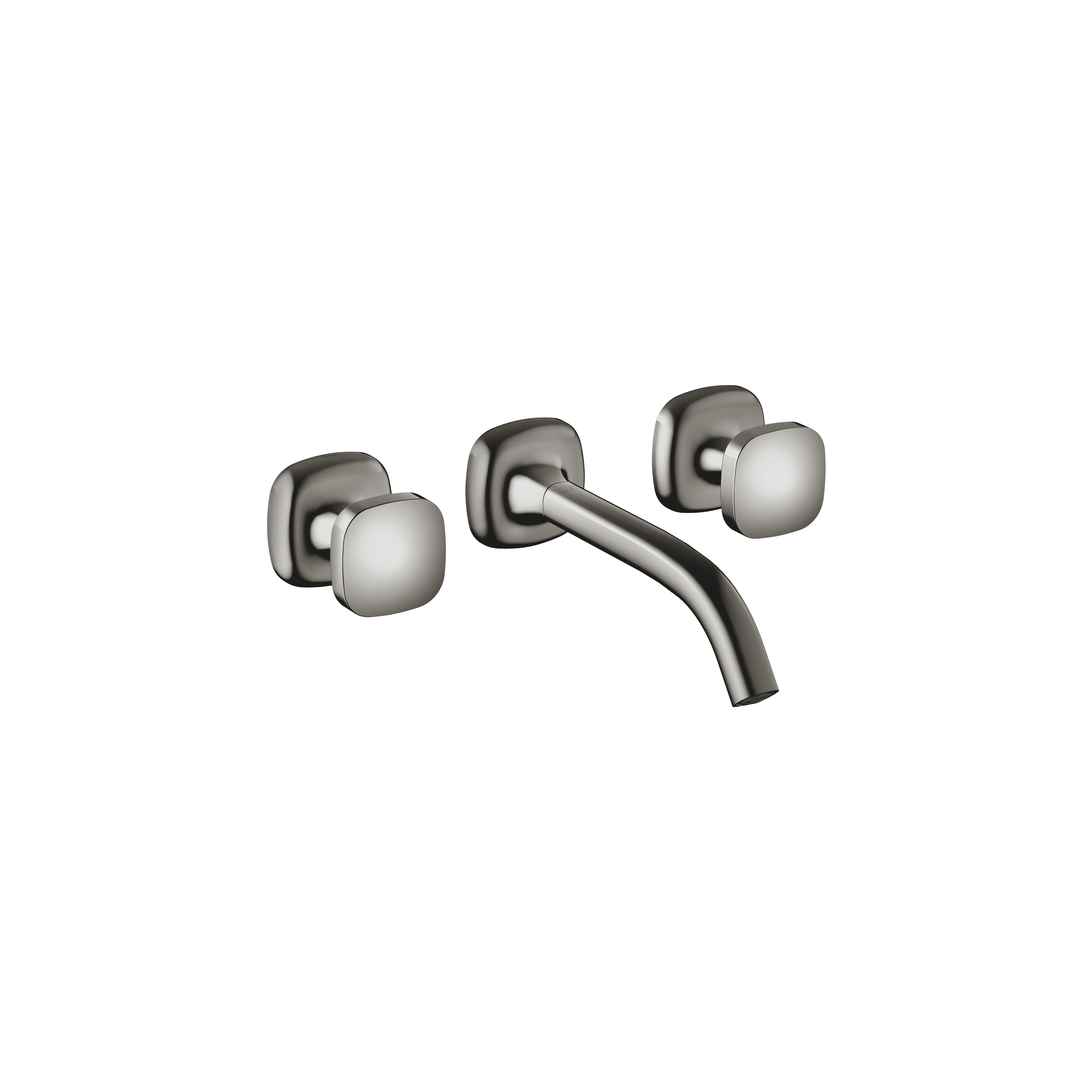COYA Wall-mounted basin mixer without pop-up waste in Dark Chrome