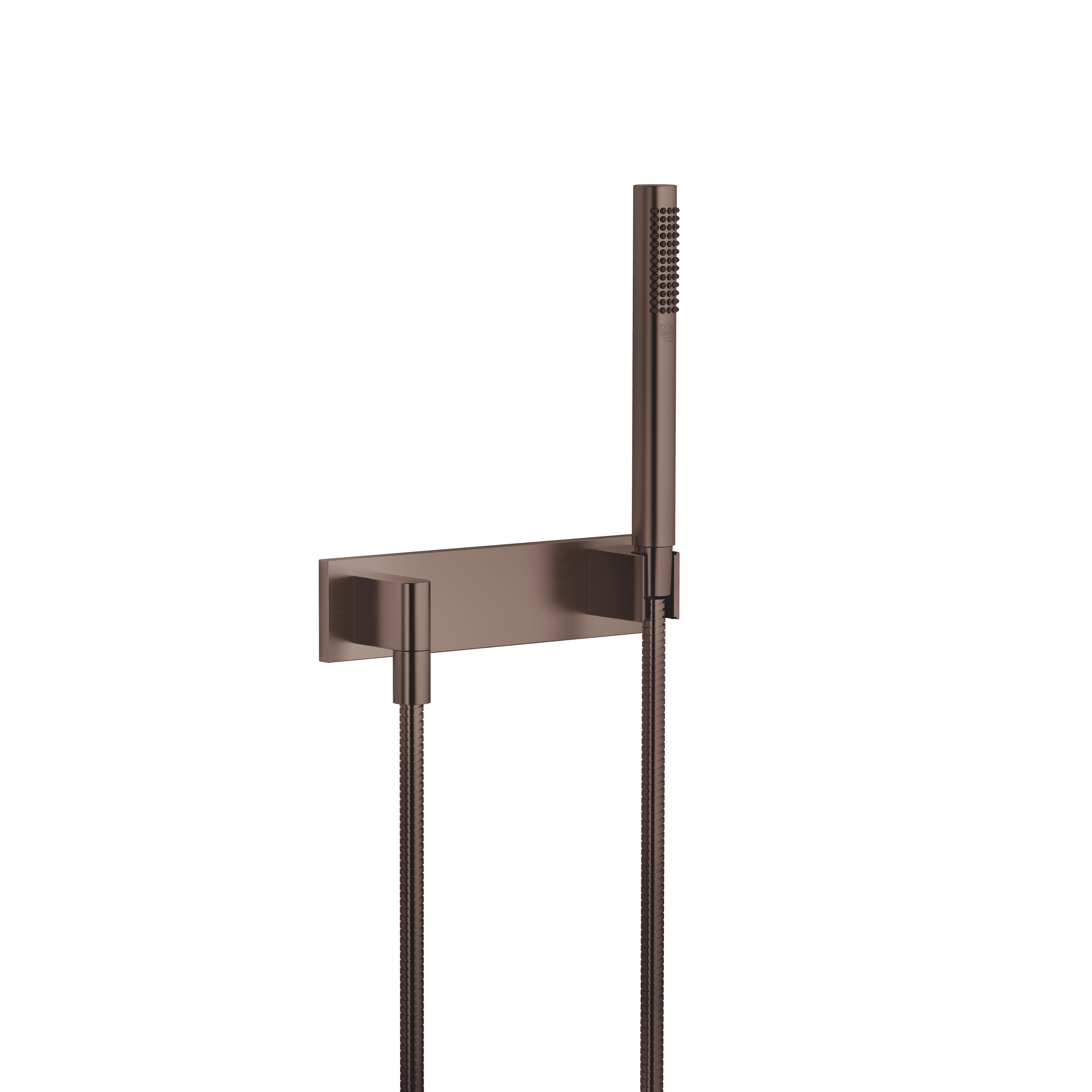 Hand shower set with cover plate in Brushed Dark Bronze (PVD)