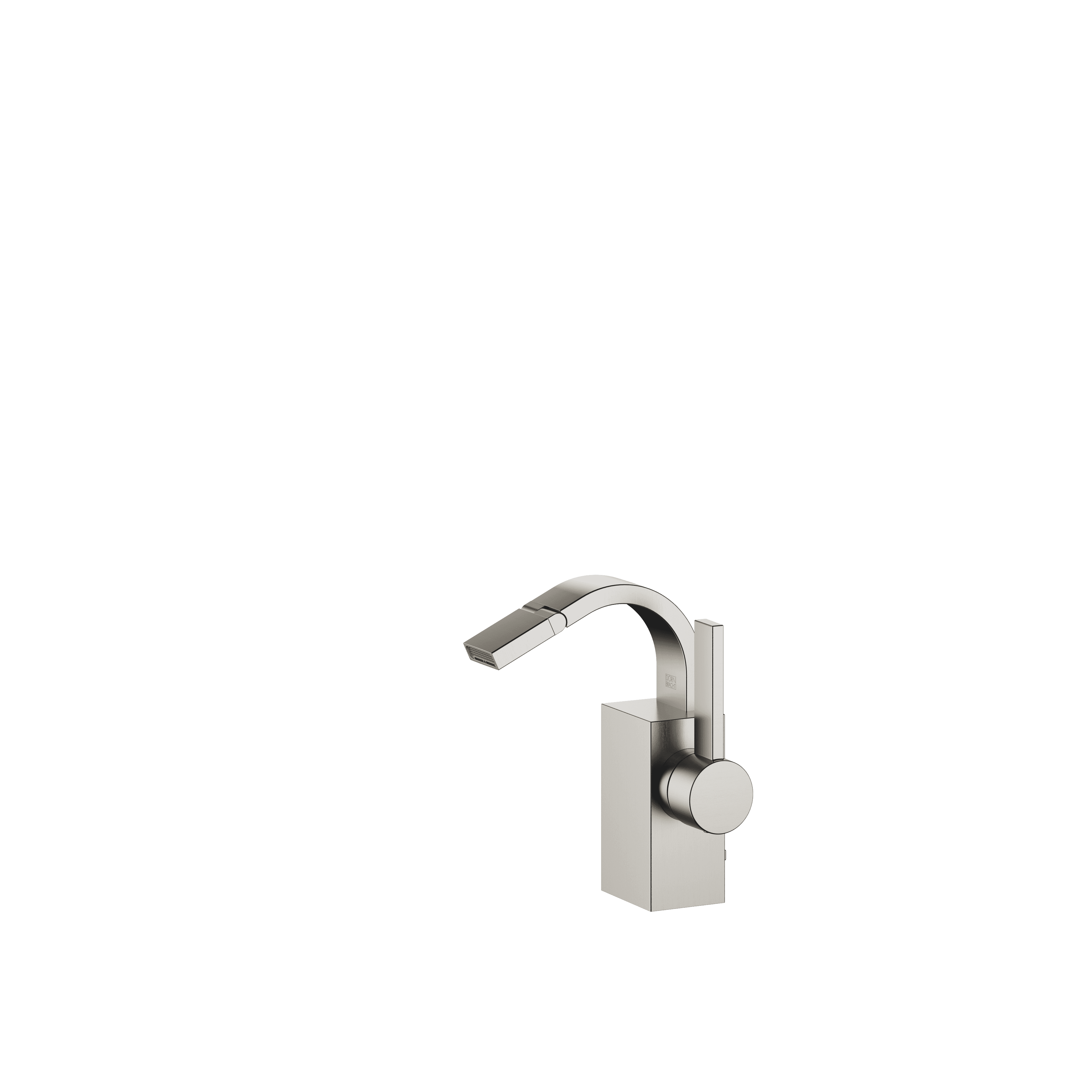 Single-lever bidet mixer with pop-up waste in Brushed Platinum