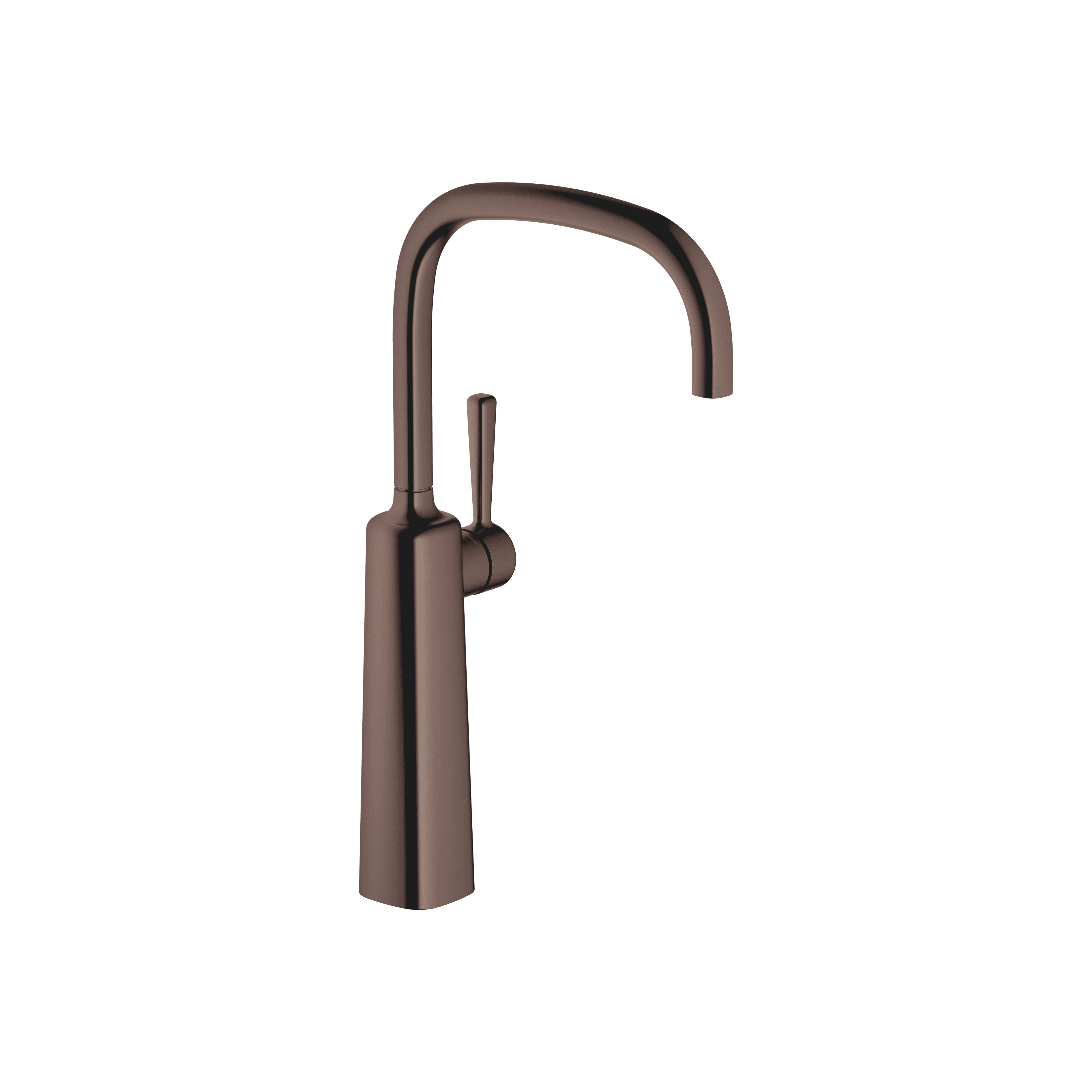 COYA Single-lever basin mixer with raised base without pop-up waste in Brushed Dark Bronze (PVD)