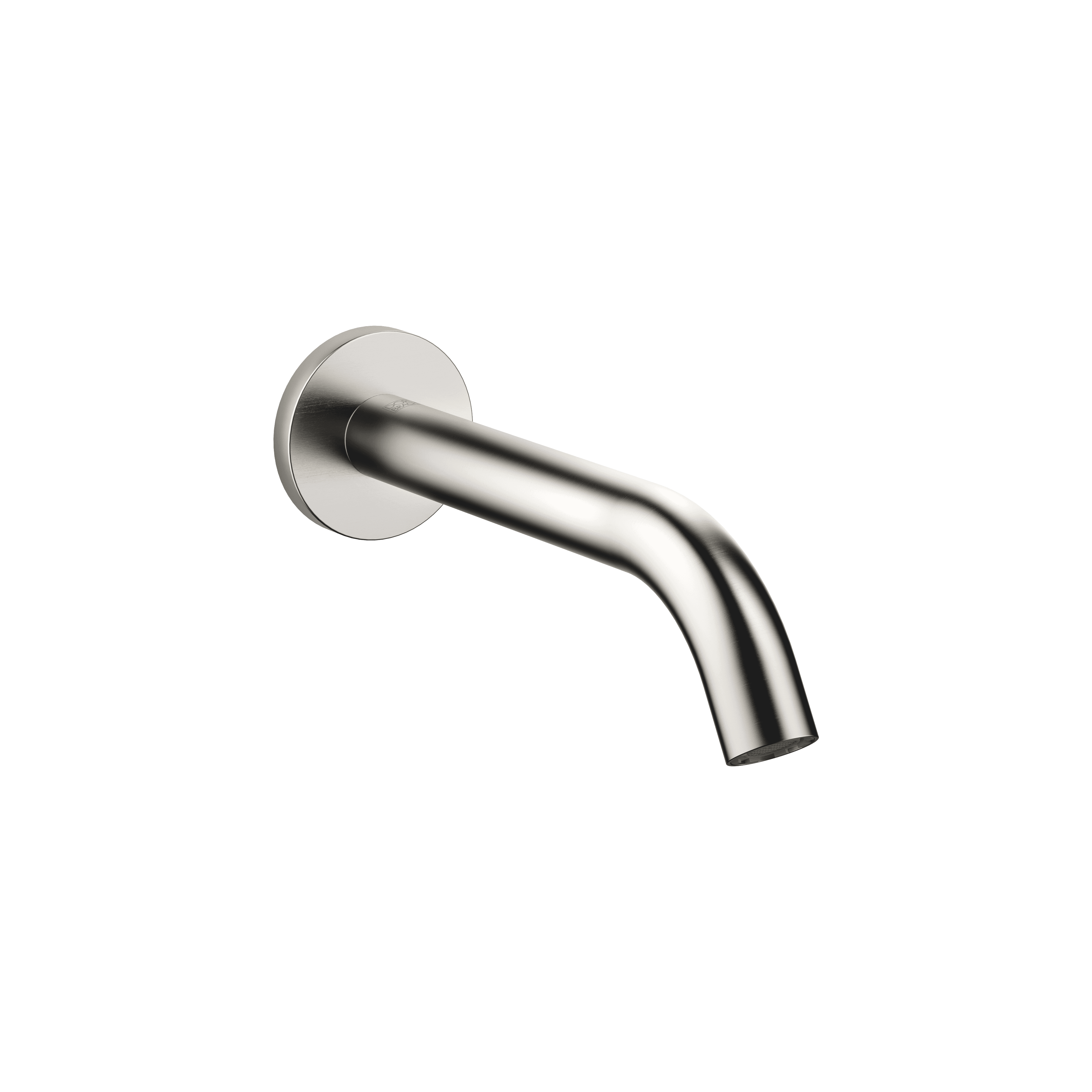META Bath spout for wall mounting in Brushed Platinum