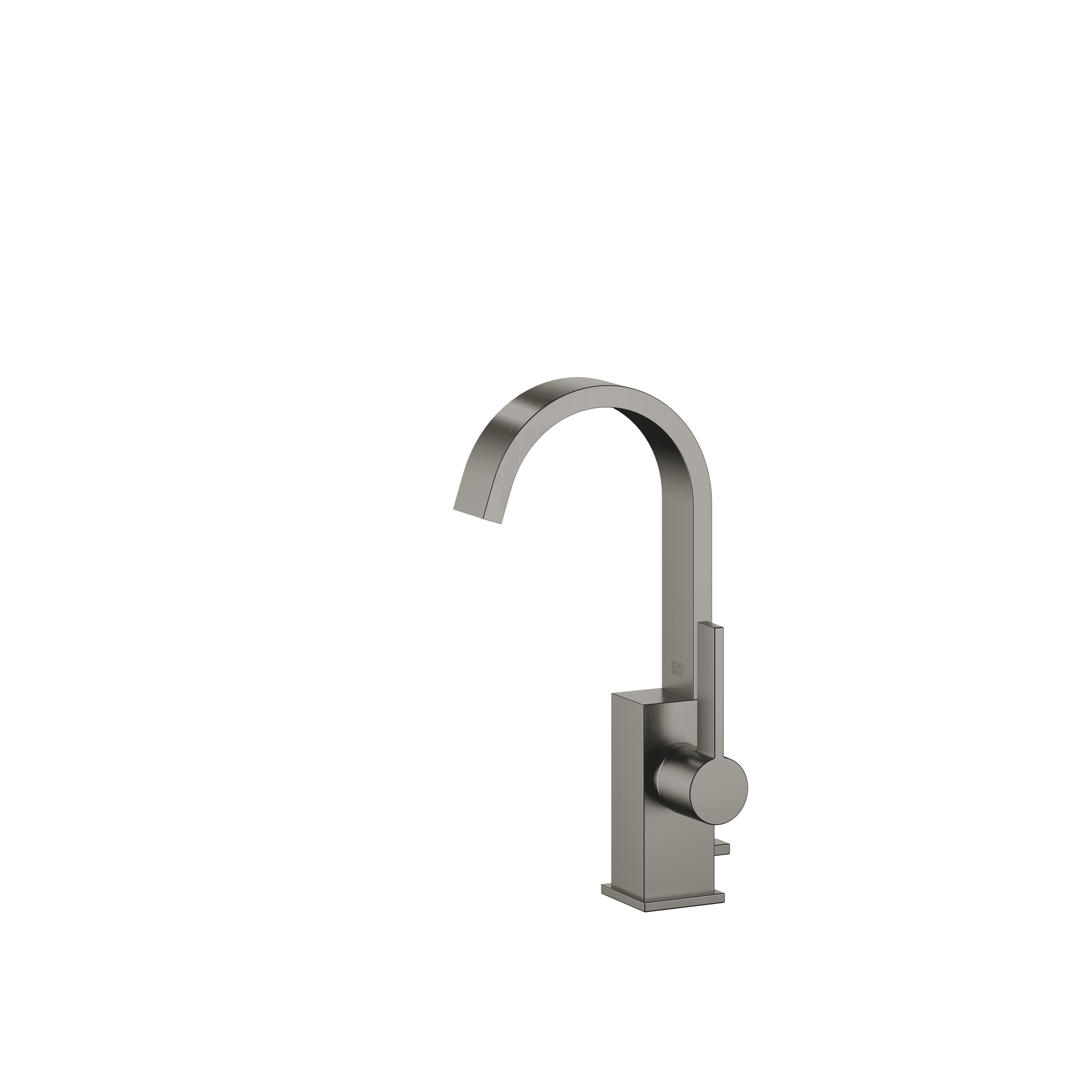 MEM Single-lever basin mixer without pop-up waste in Brushed Dark Platinum