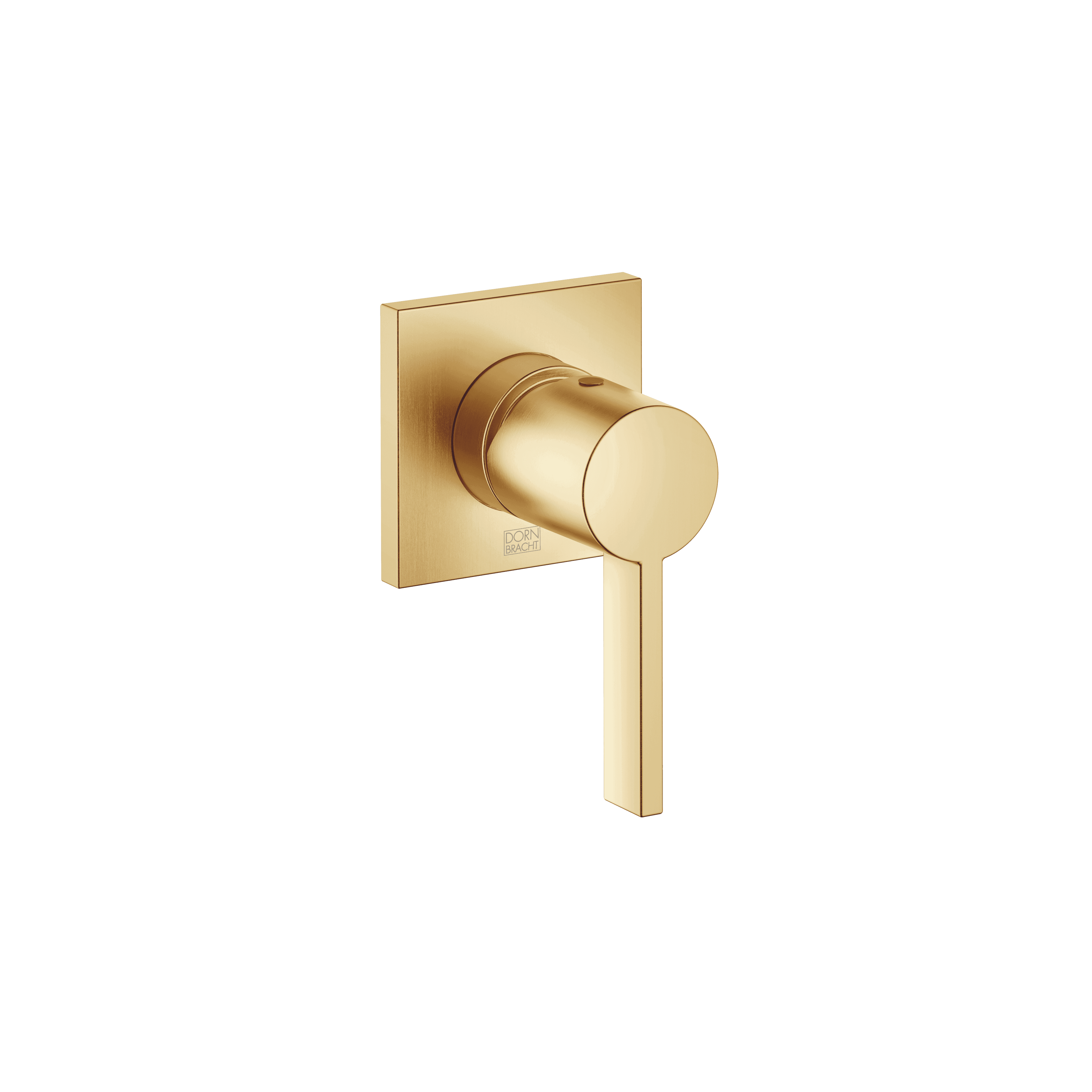 Concealed single-lever mixer with cover plate in Brushed Durabrass (23kt Gold)