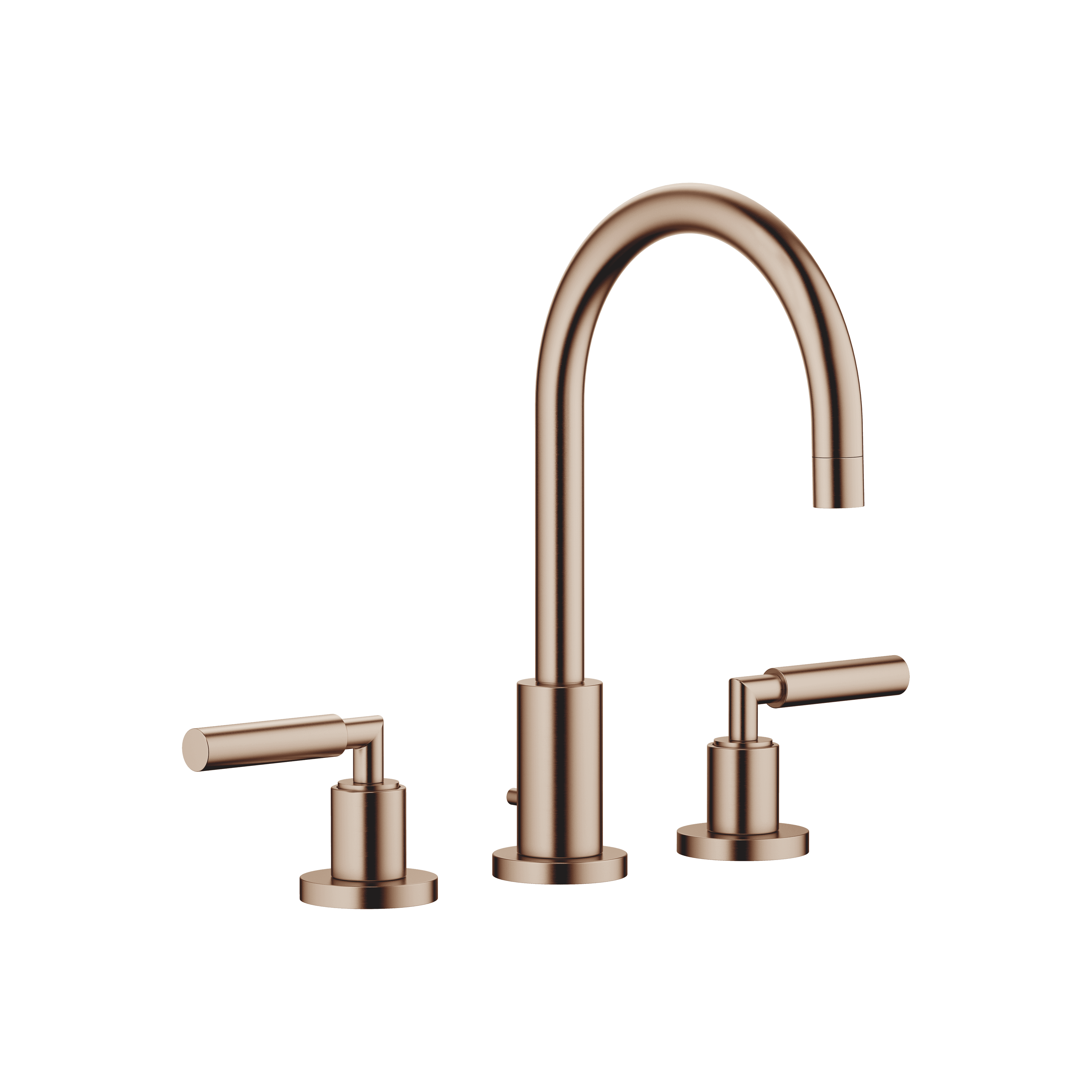TARA Three-hole basin mixer with pop-up waste in Brushed Bronze (PVD)