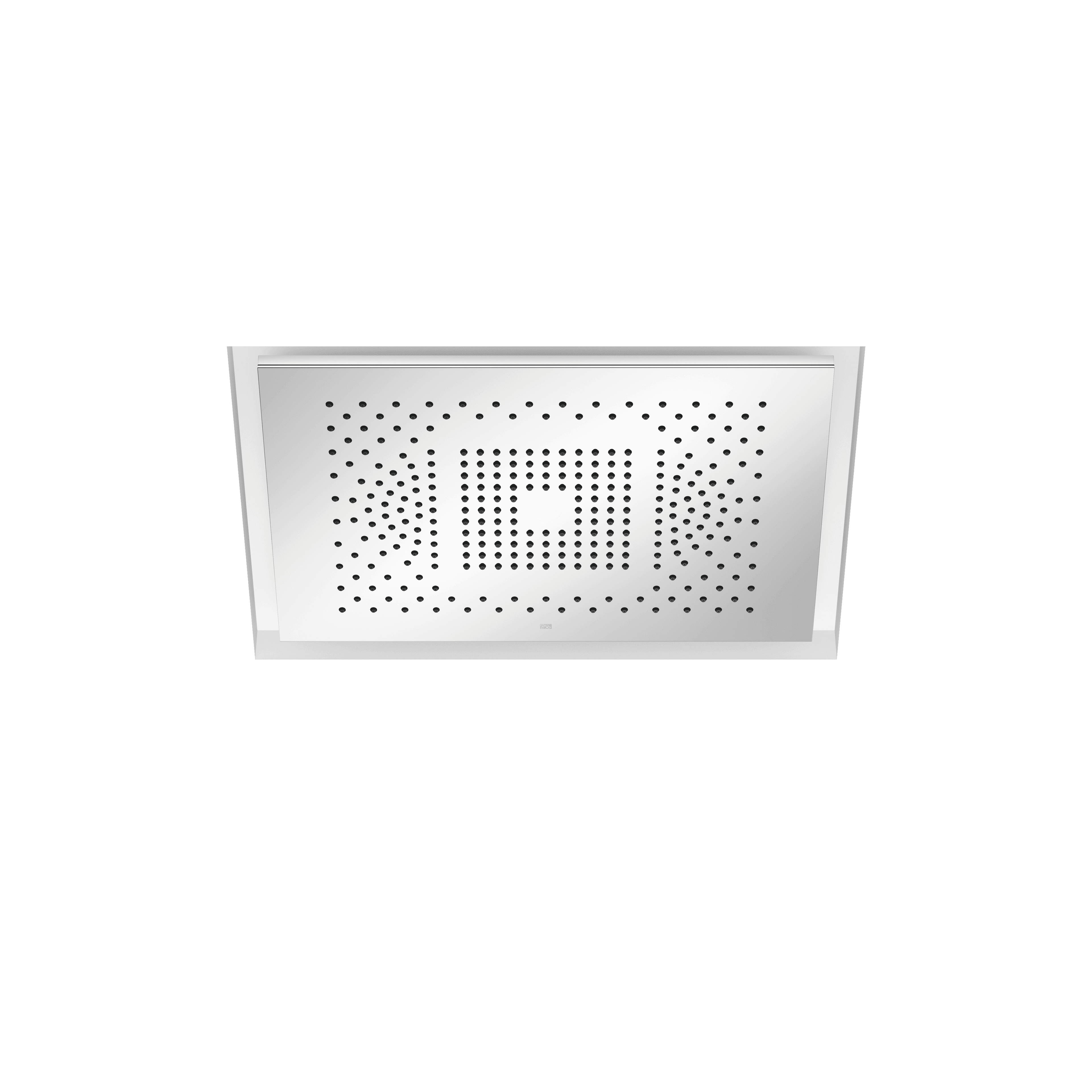 SERENITY SKY Rain panel for recessed ceiling installation with light FlowReduce in Chrome