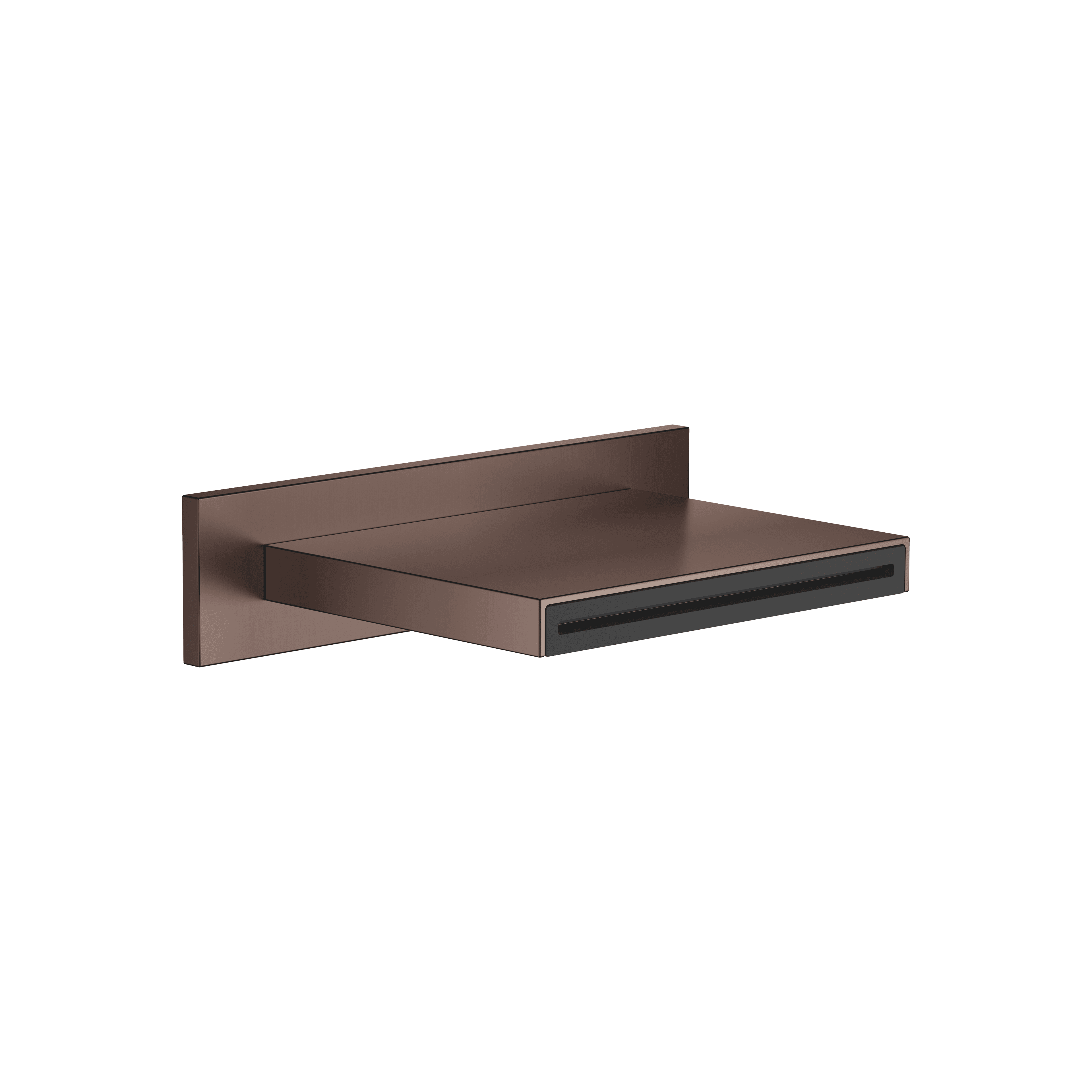WATER SHEET Cascade spout for wall mounting in Brushed Dark Bronze (PVD)