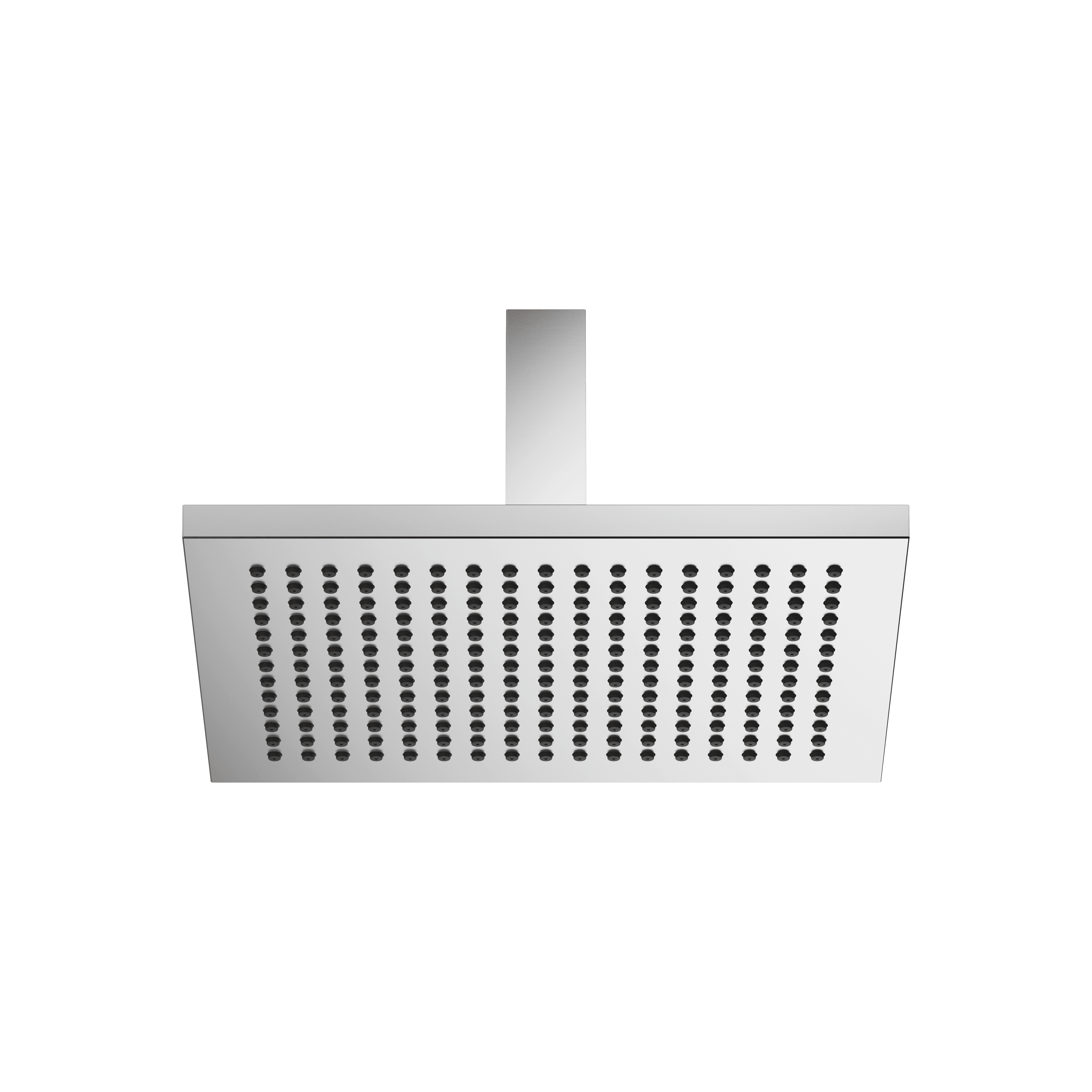 Rain shower with ceiling fixing FlowReduce 300 x 240 mm in Brushed Chrome