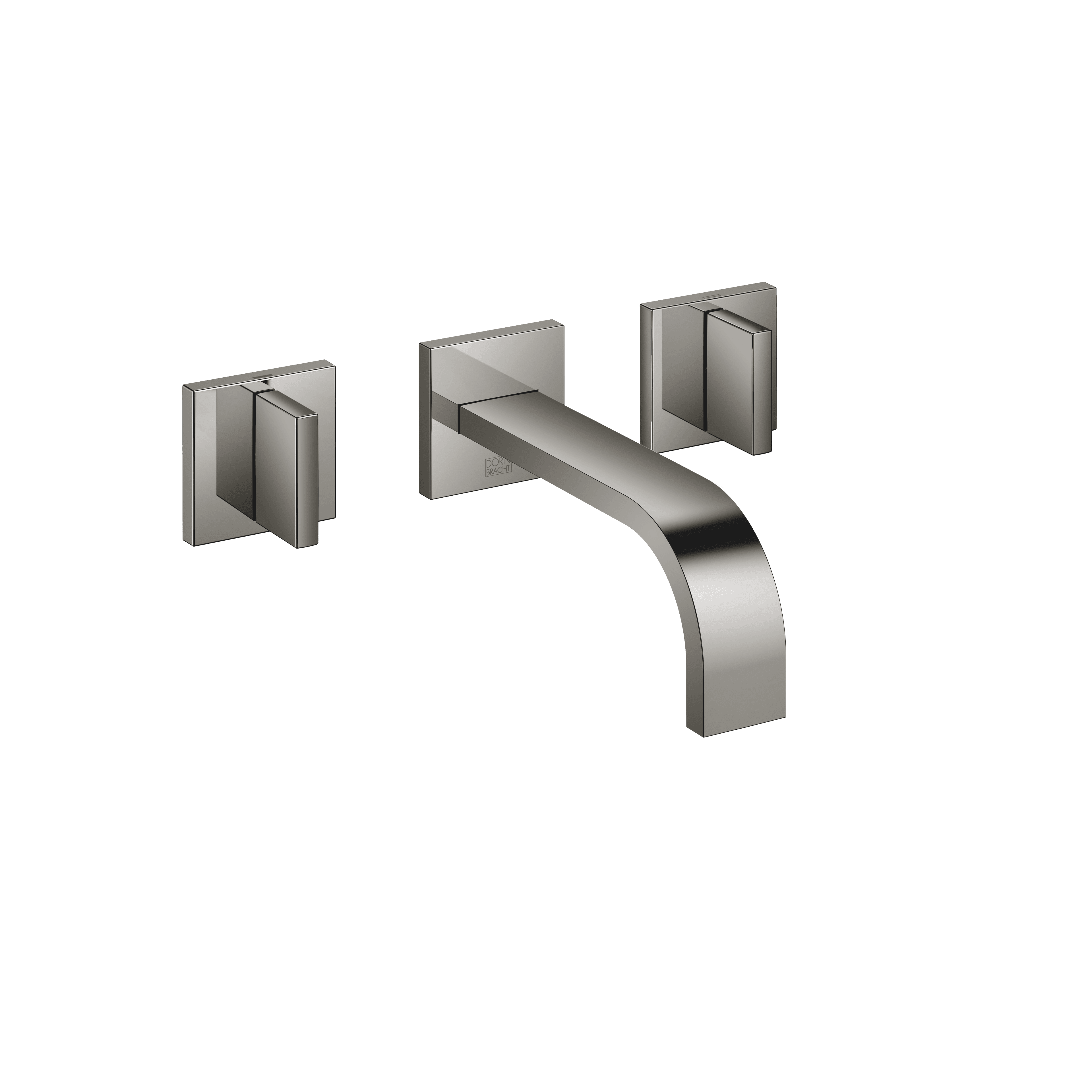 MEM Wall-mounted basin mixer without pop-up waste in Dark Chrome