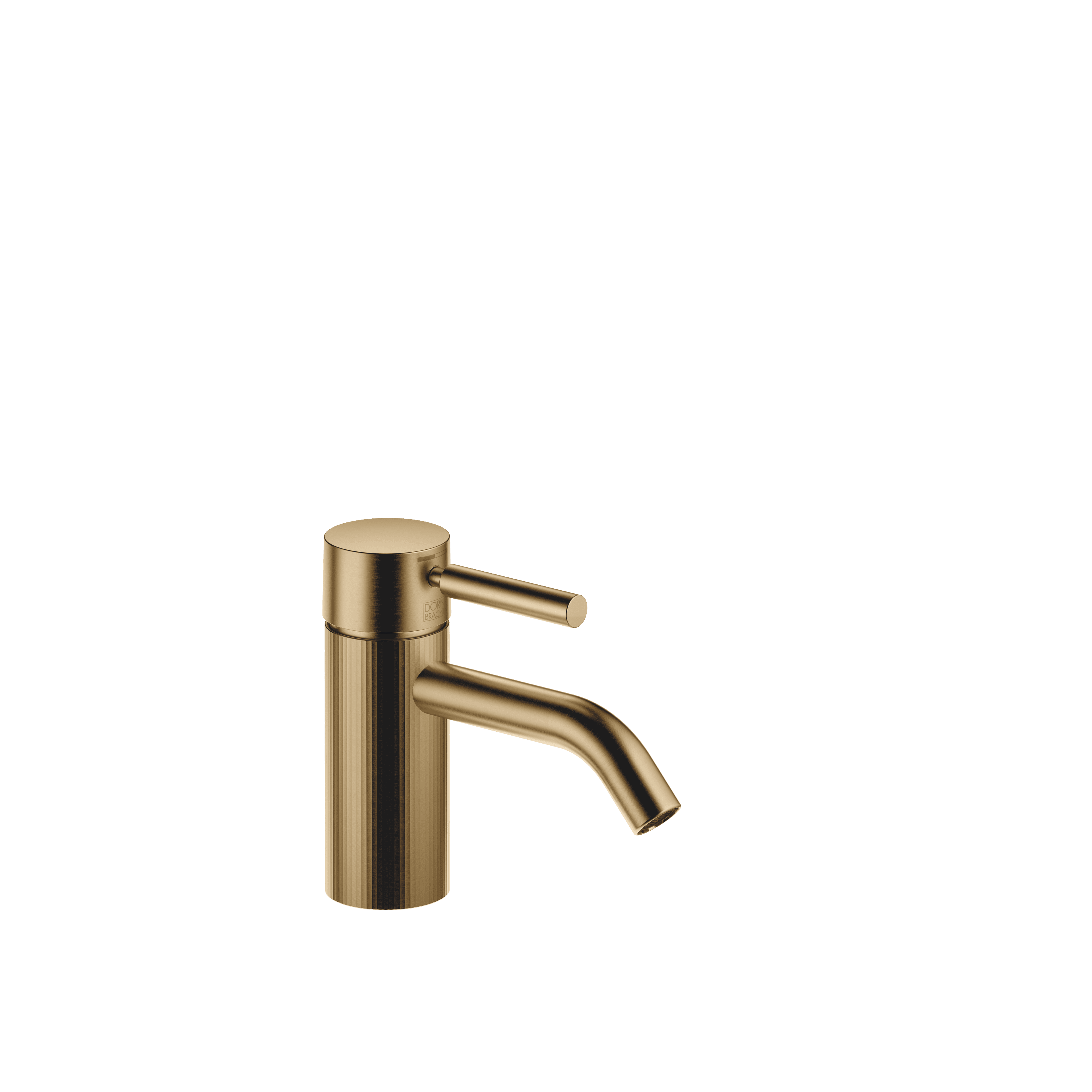 META Single-lever basin mixer without pop-up waste in Brushed Dark Brass (PVD)