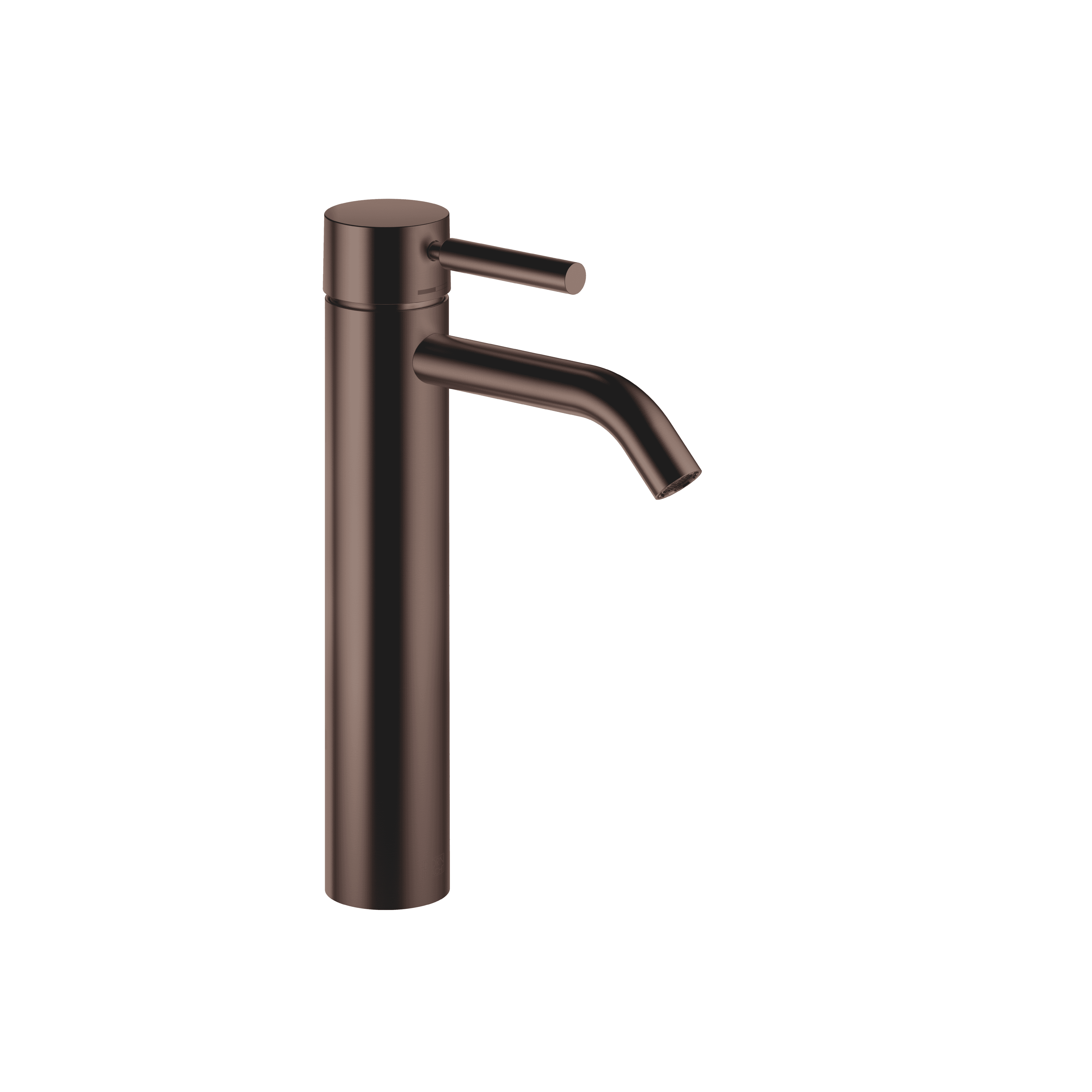 META Single-lever basin mixer with raised base without pop-up waste in Brushed Dark Bronze (PVD)