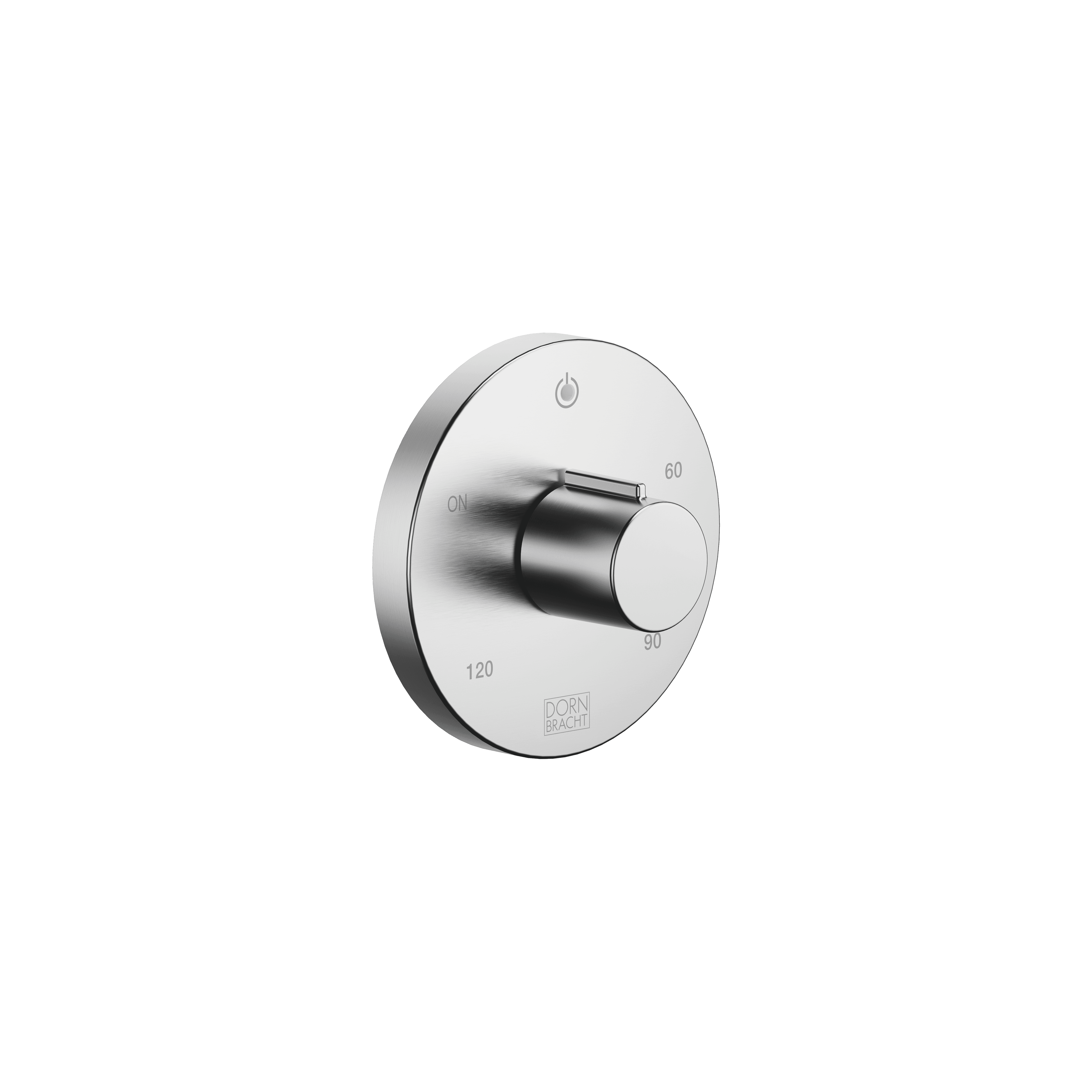 Electronic control elements for towel warmer in Brushed Chrome