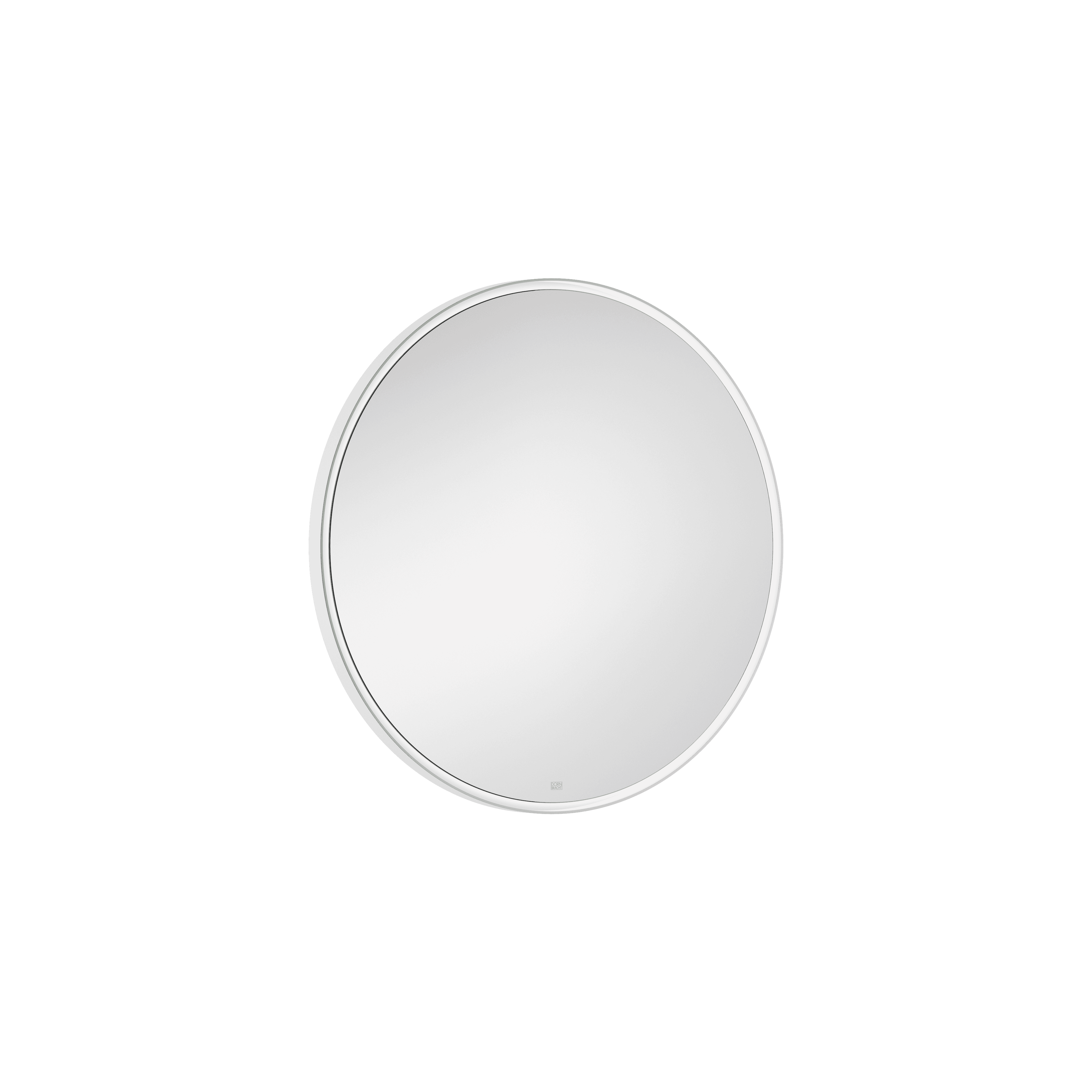 Lighted mirror round in Matte White