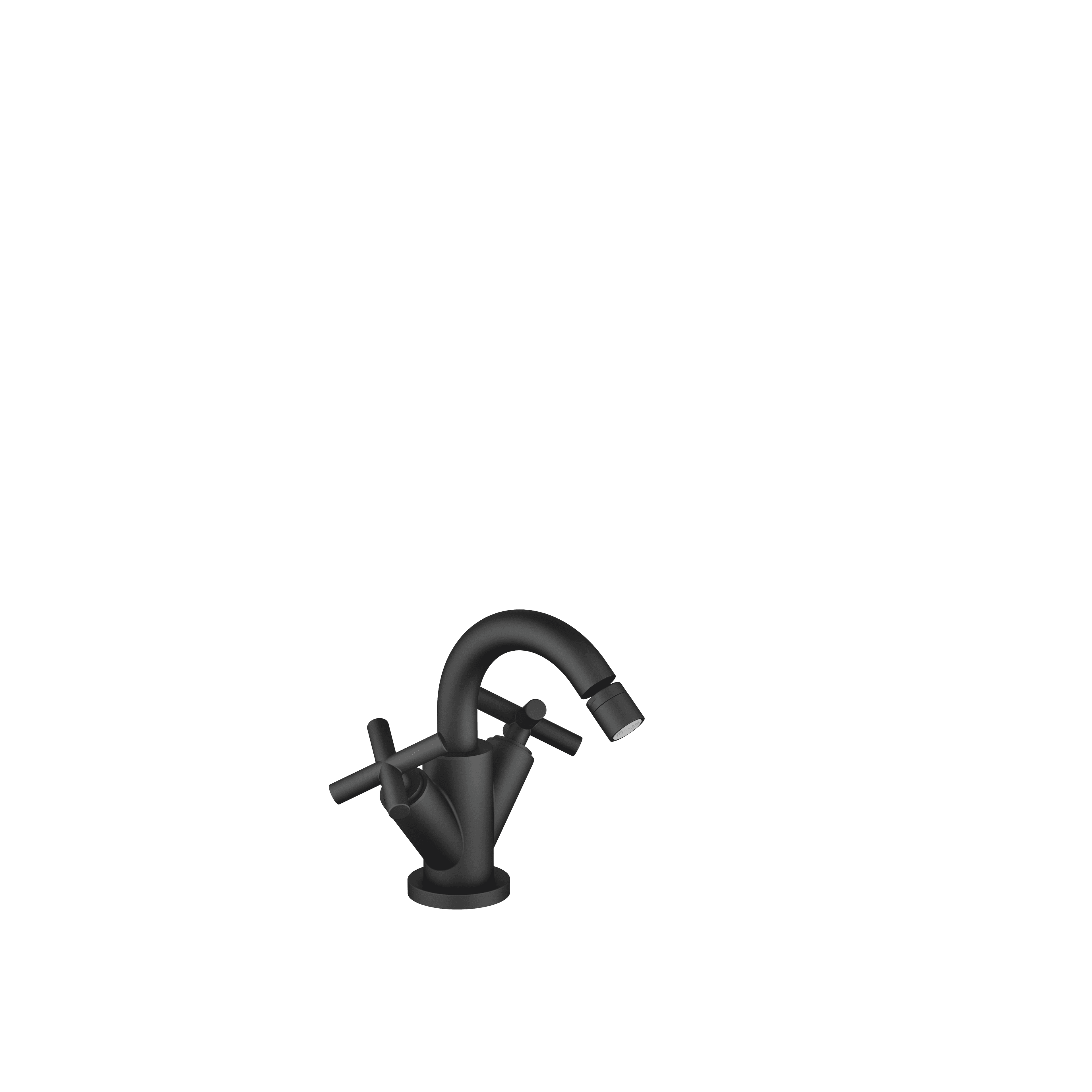 TARA Single-hole bidet mixer with pop-up waste in Matte Black