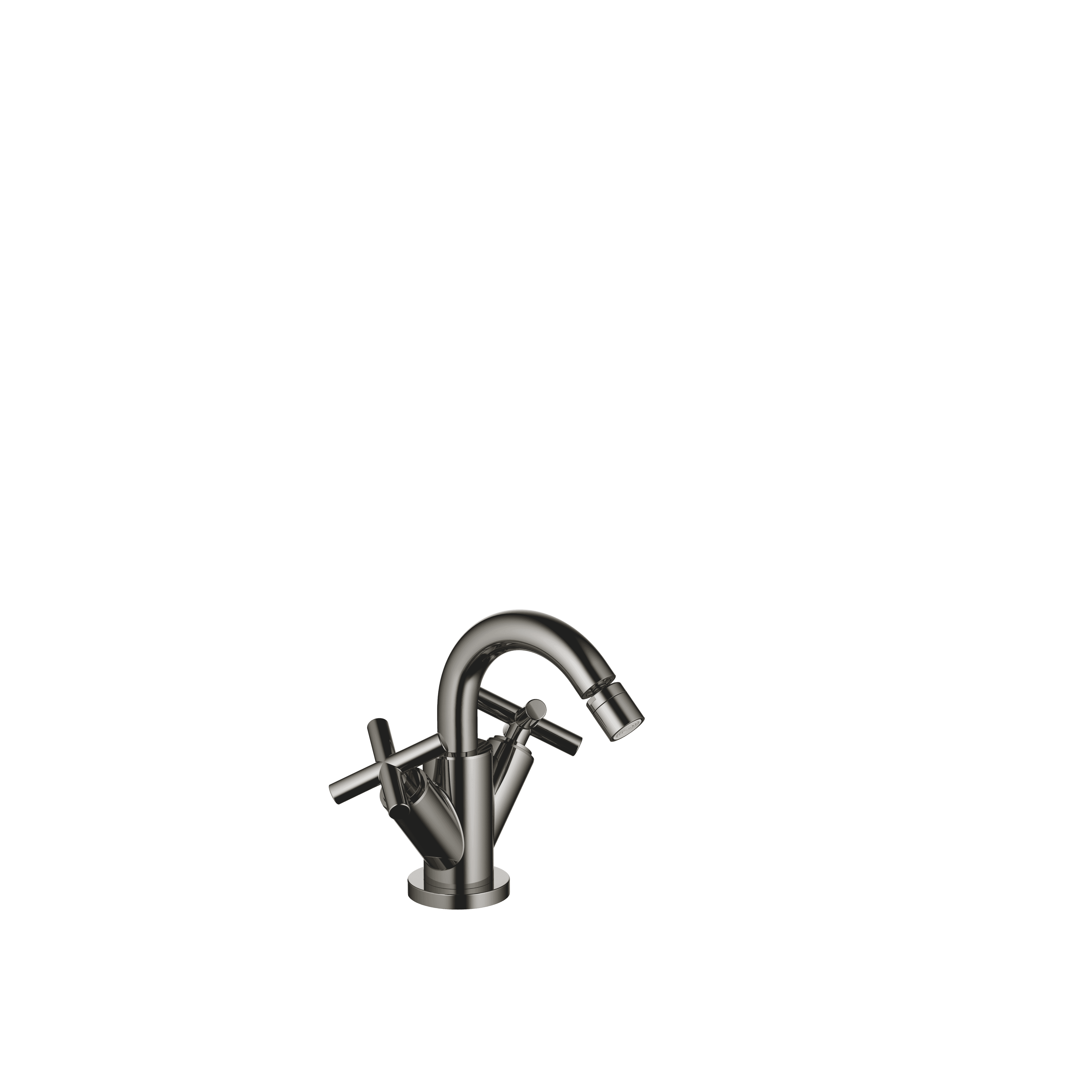 TARA Single-hole bidet mixer with pop-up waste in Dark Chrome