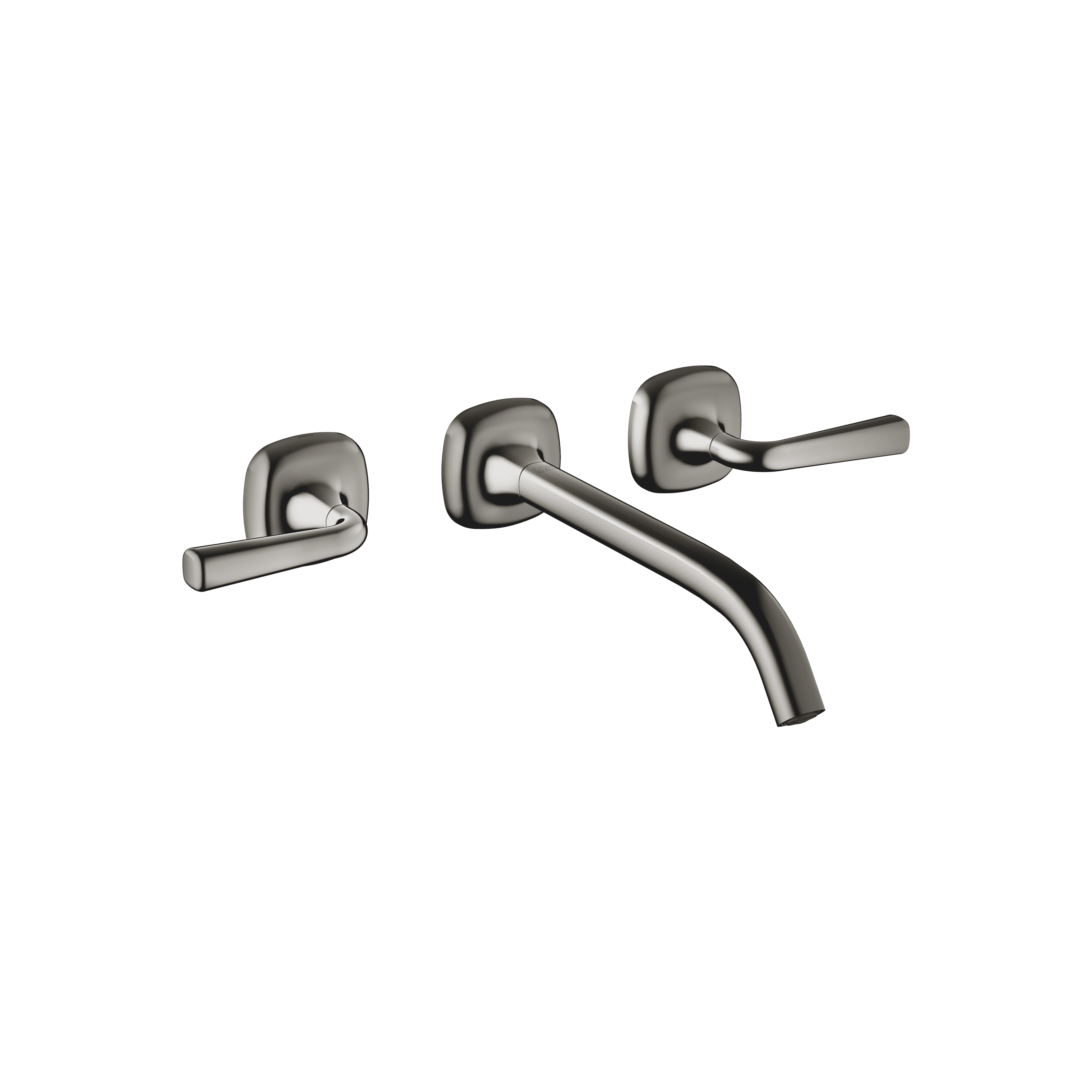 COYA Wall-mounted basin mixer without pop-up waste in Dark Chrome
