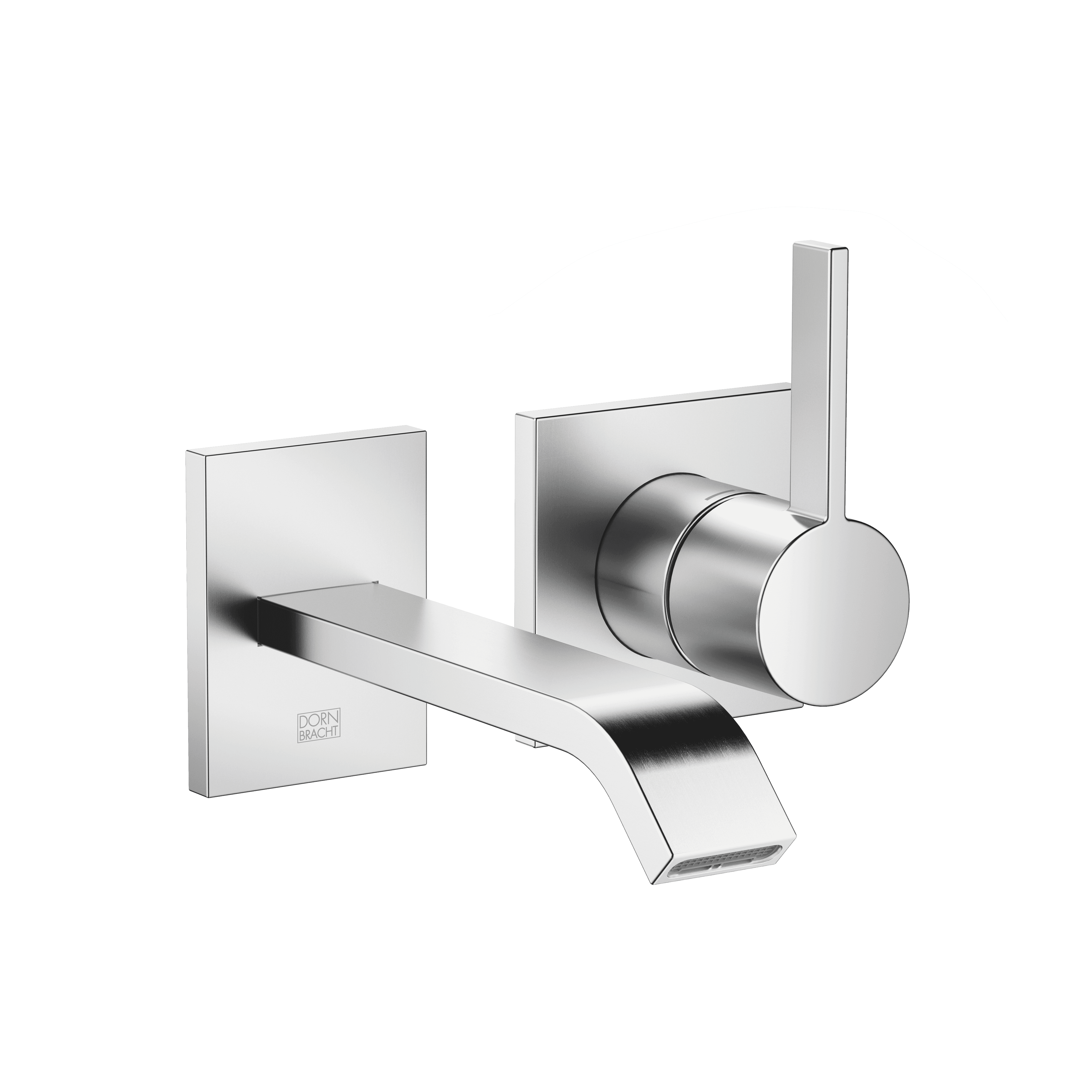 IMO Wall-mounted single-lever basin mixer without pop-up waste in Brushed Chrome