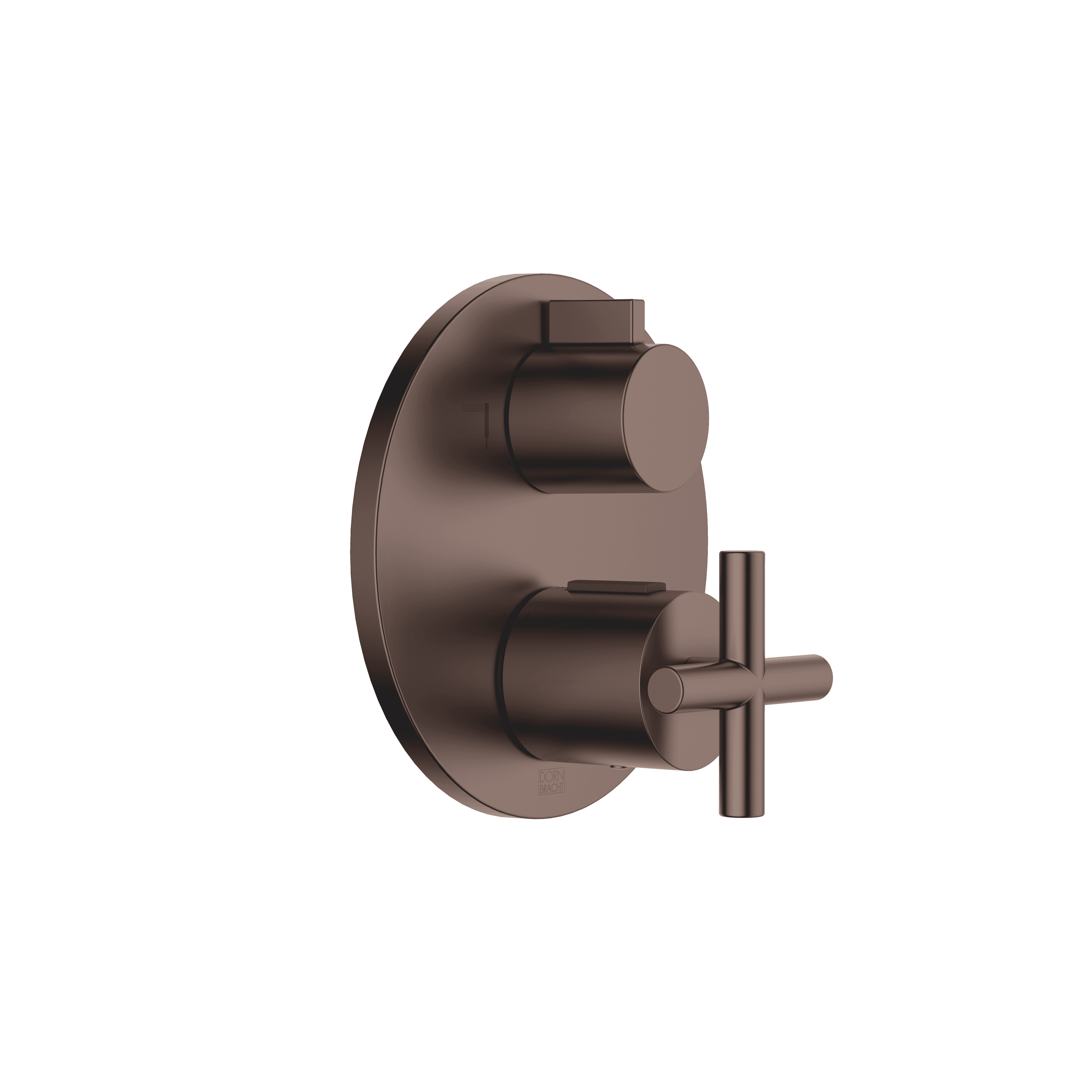 TARA Concealed thermostat with two function volume control in Brushed Dark Bronze (PVD)