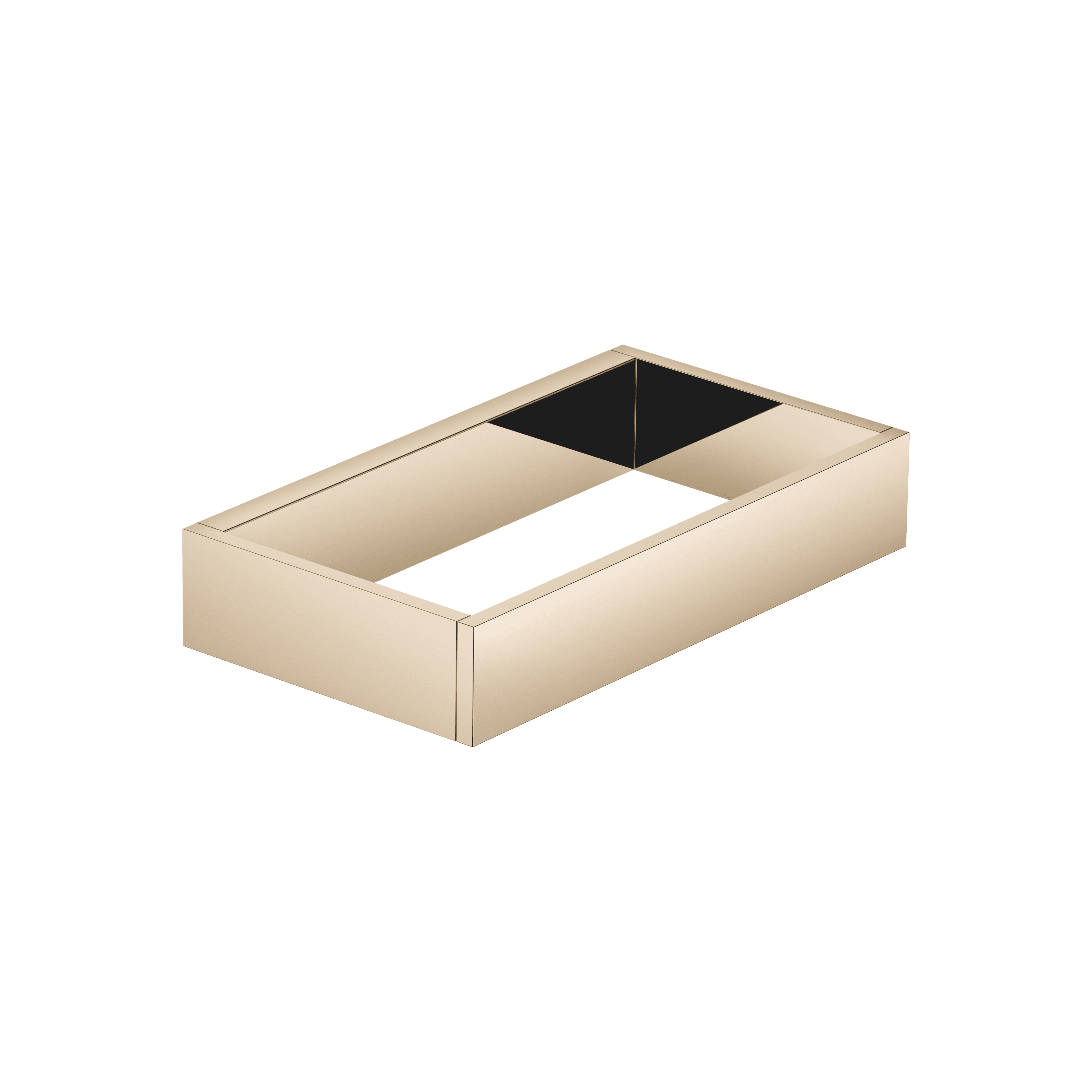 Towel ring angular in Champagne (22kt Gold)