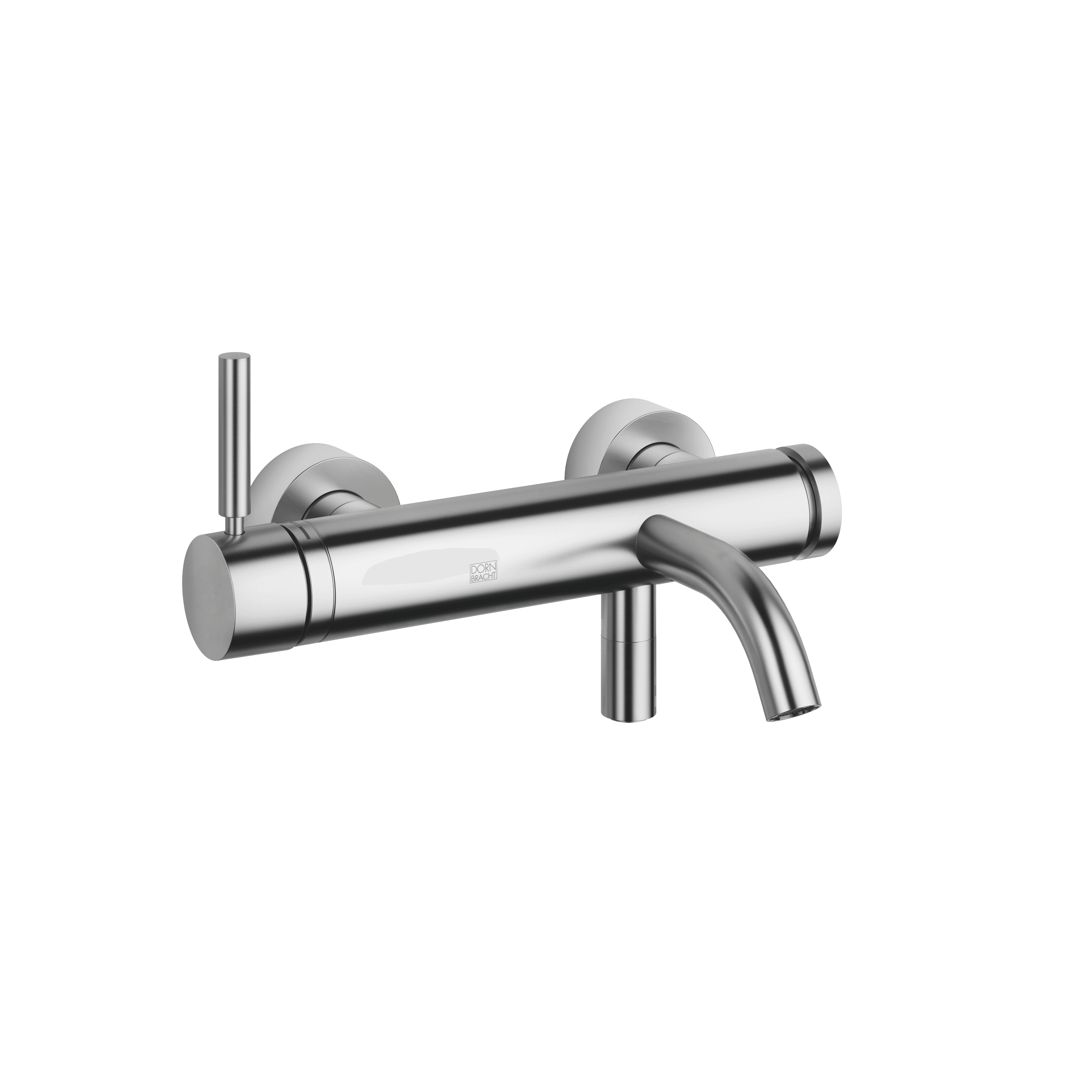 META Single-lever bath mixer for wall mounting without shower set in Brushed Chrome