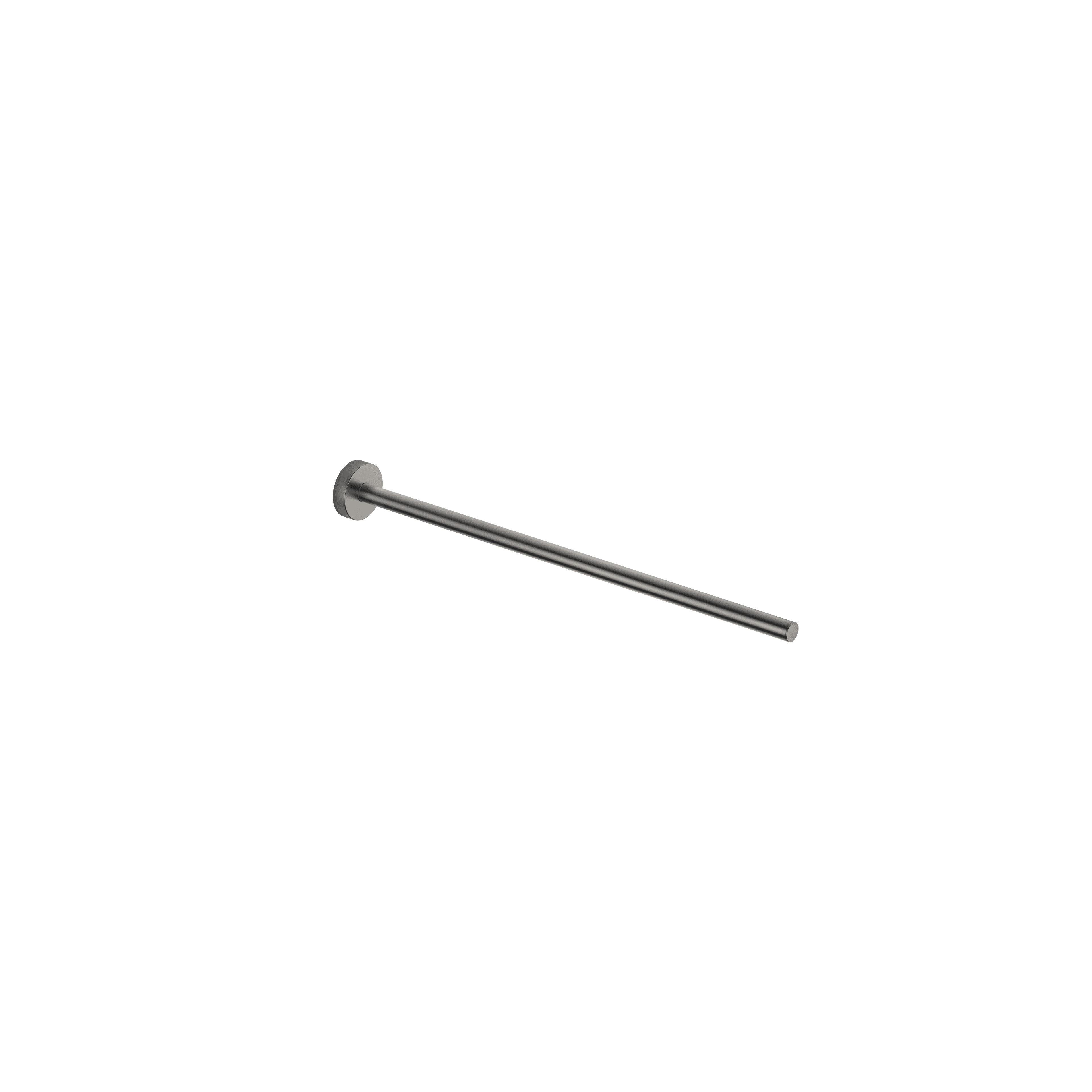 Towel bar 1-piece non-swivel in Brushed Dark Platinum