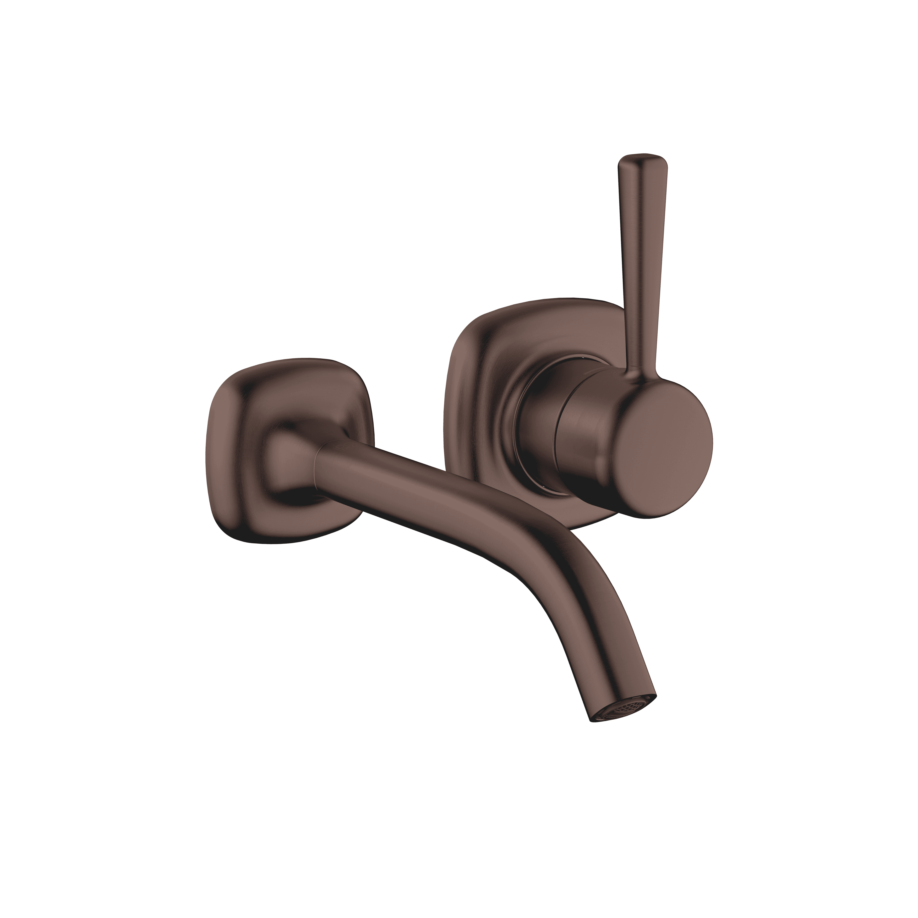 COYA Wall-mounted single-lever basin mixer without pop-up waste in Brushed Dark Bronze (PVD)