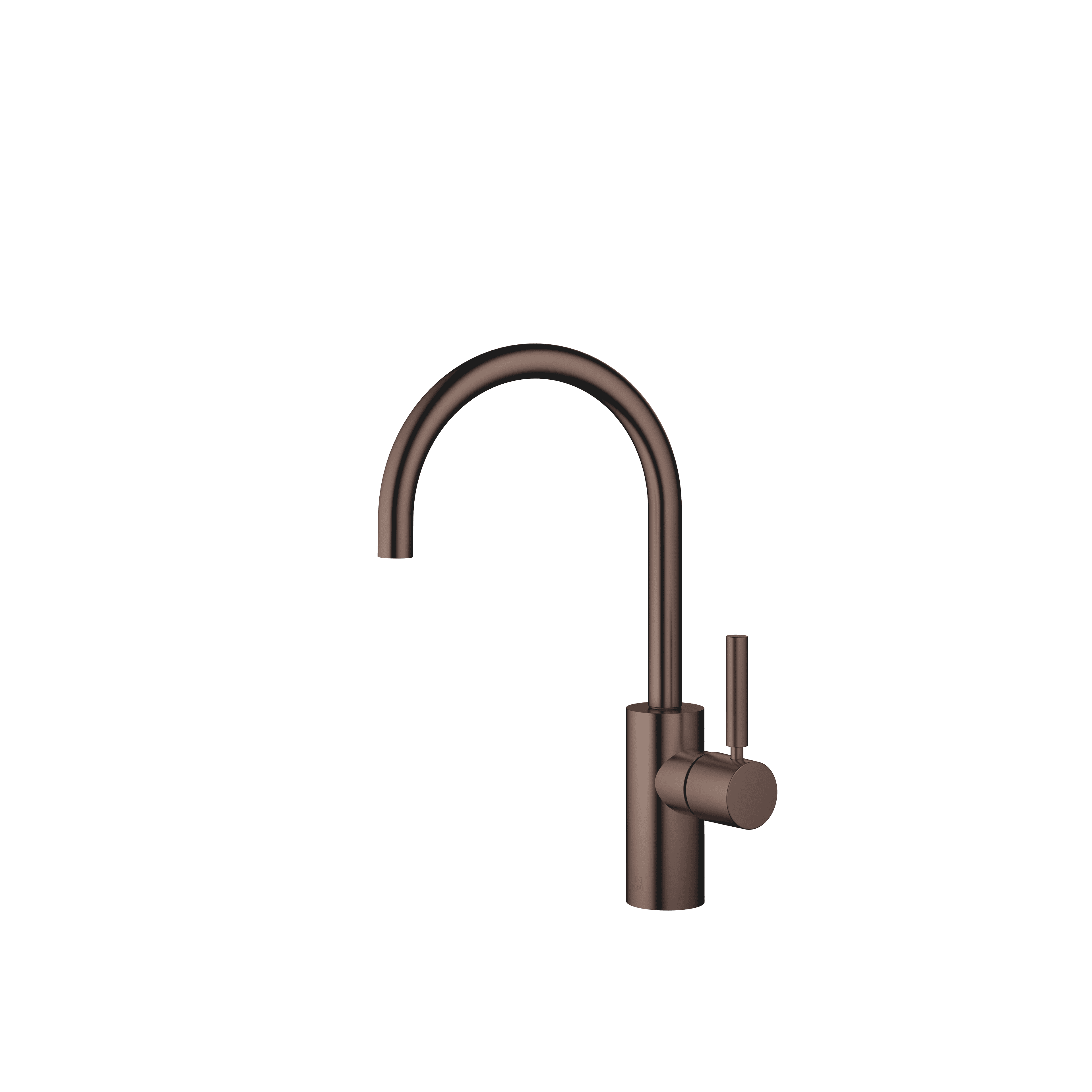 META Single-lever basin mixer without pop-up waste in Brushed Dark Bronze (PVD)