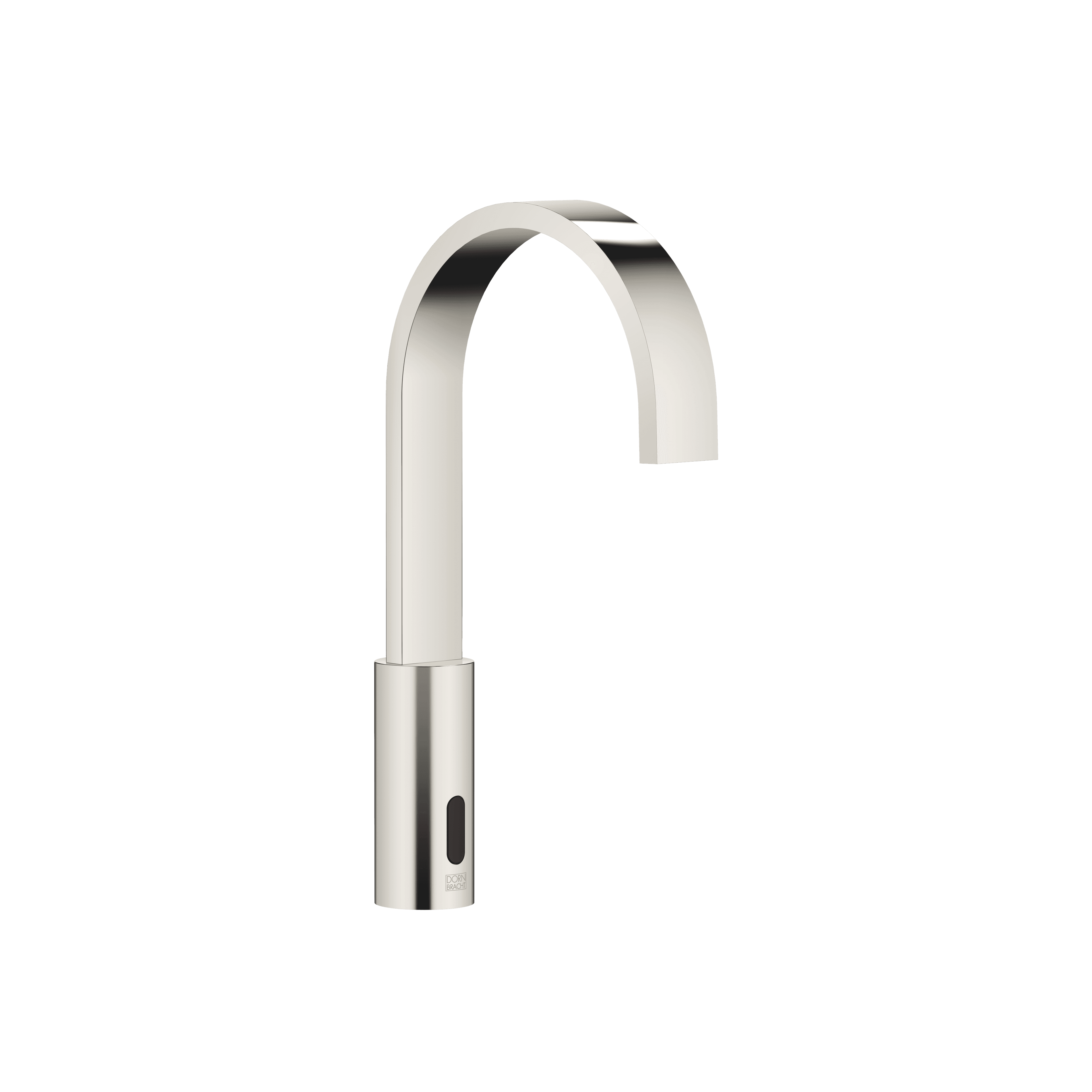 MEM Touchfree Washstand fitting with electronic opening and closing function without pop-up waste in Platinum