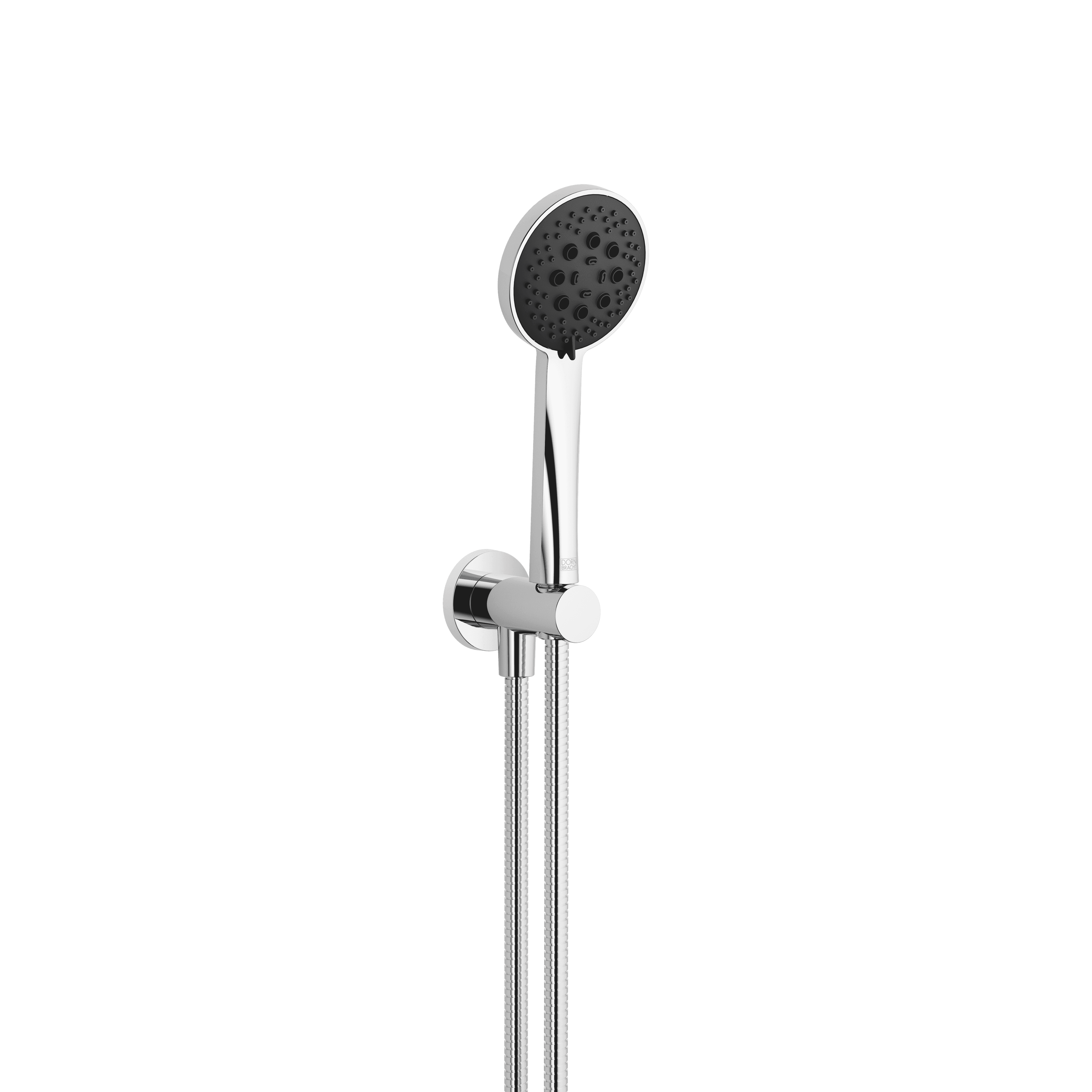 Hand shower set with integrated shower holder in Chrome