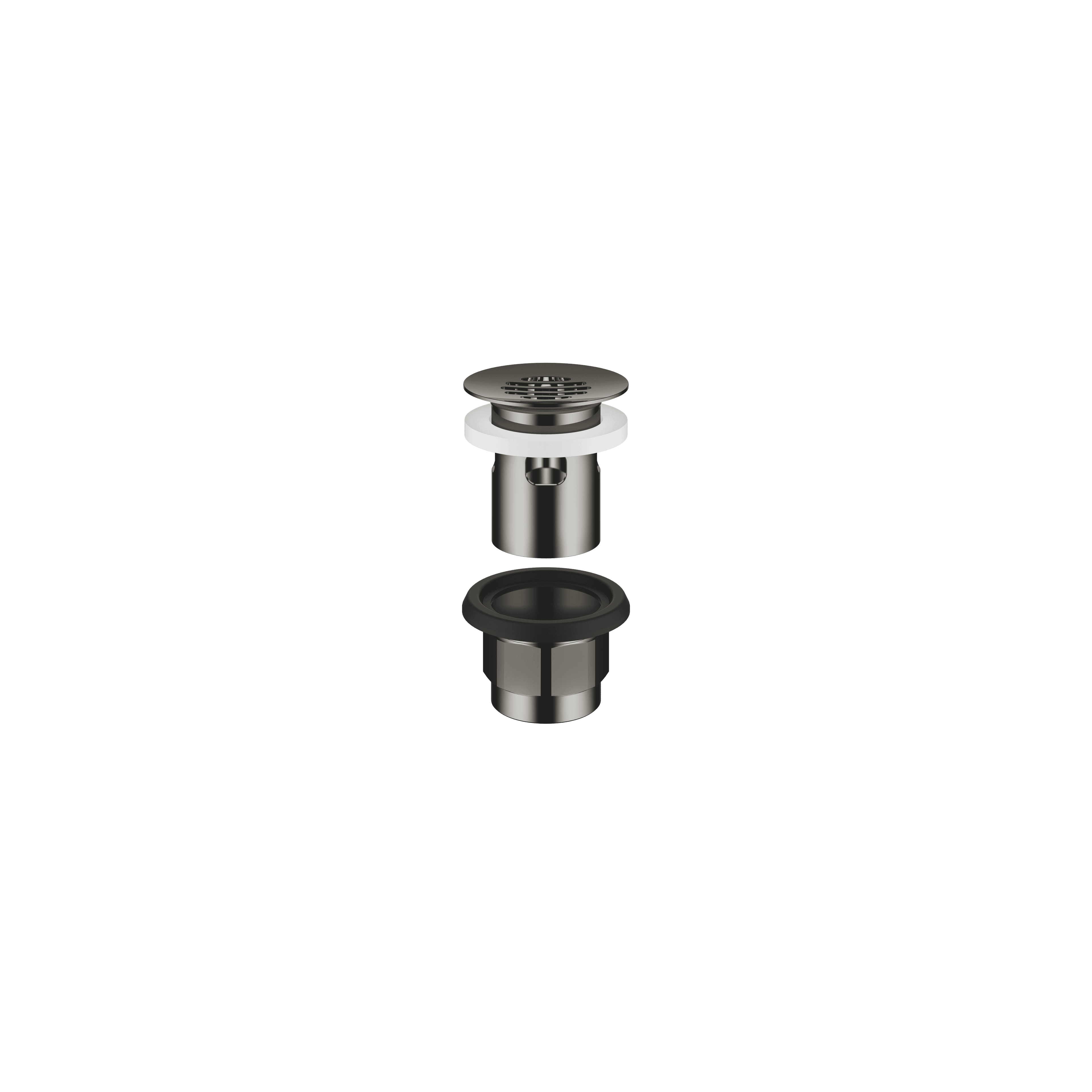 Grated waste 1 1/4" in Dark Chrome
