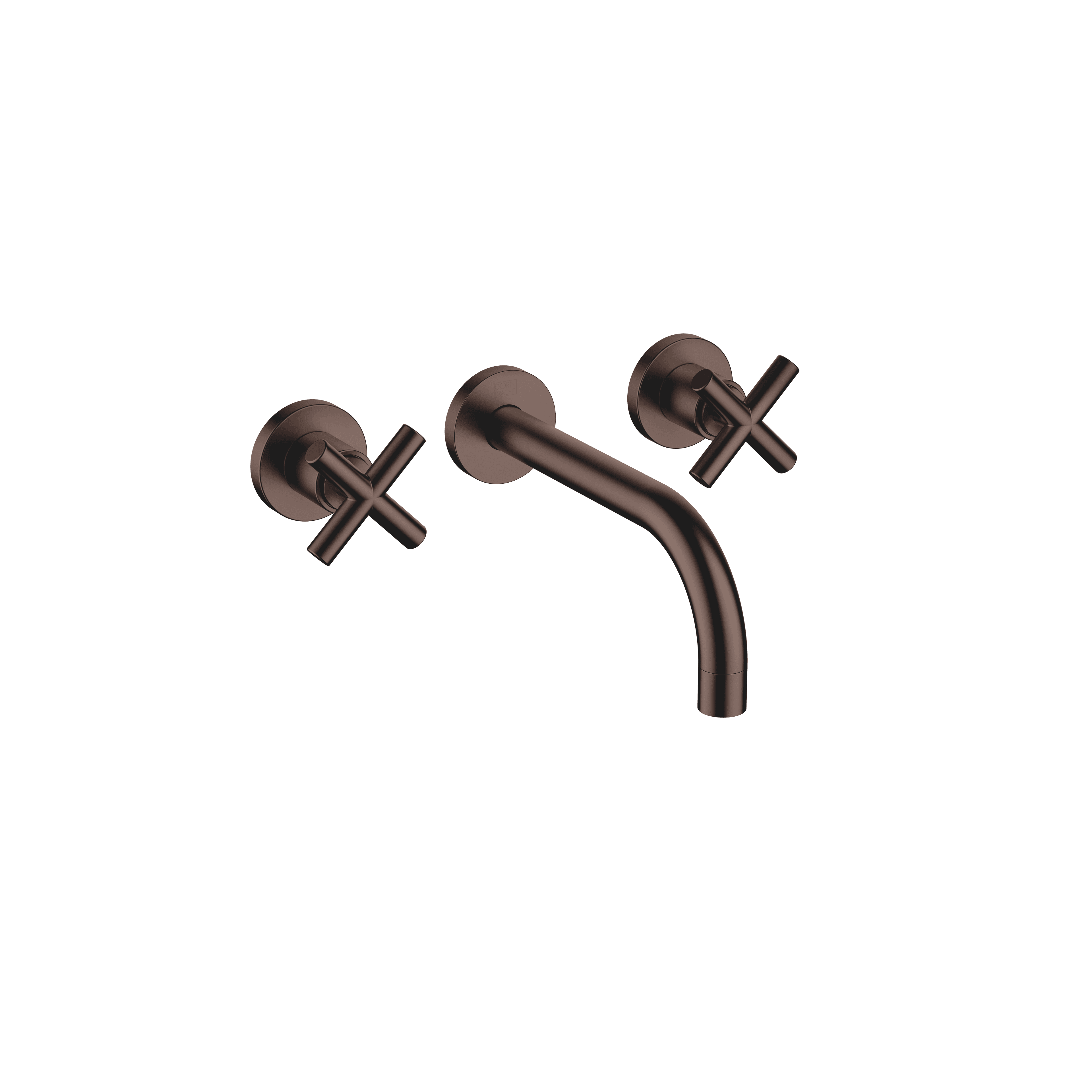 TARA Wall-mounted basin mixer without pop-up waste in Brushed Dark Bronze (PVD)