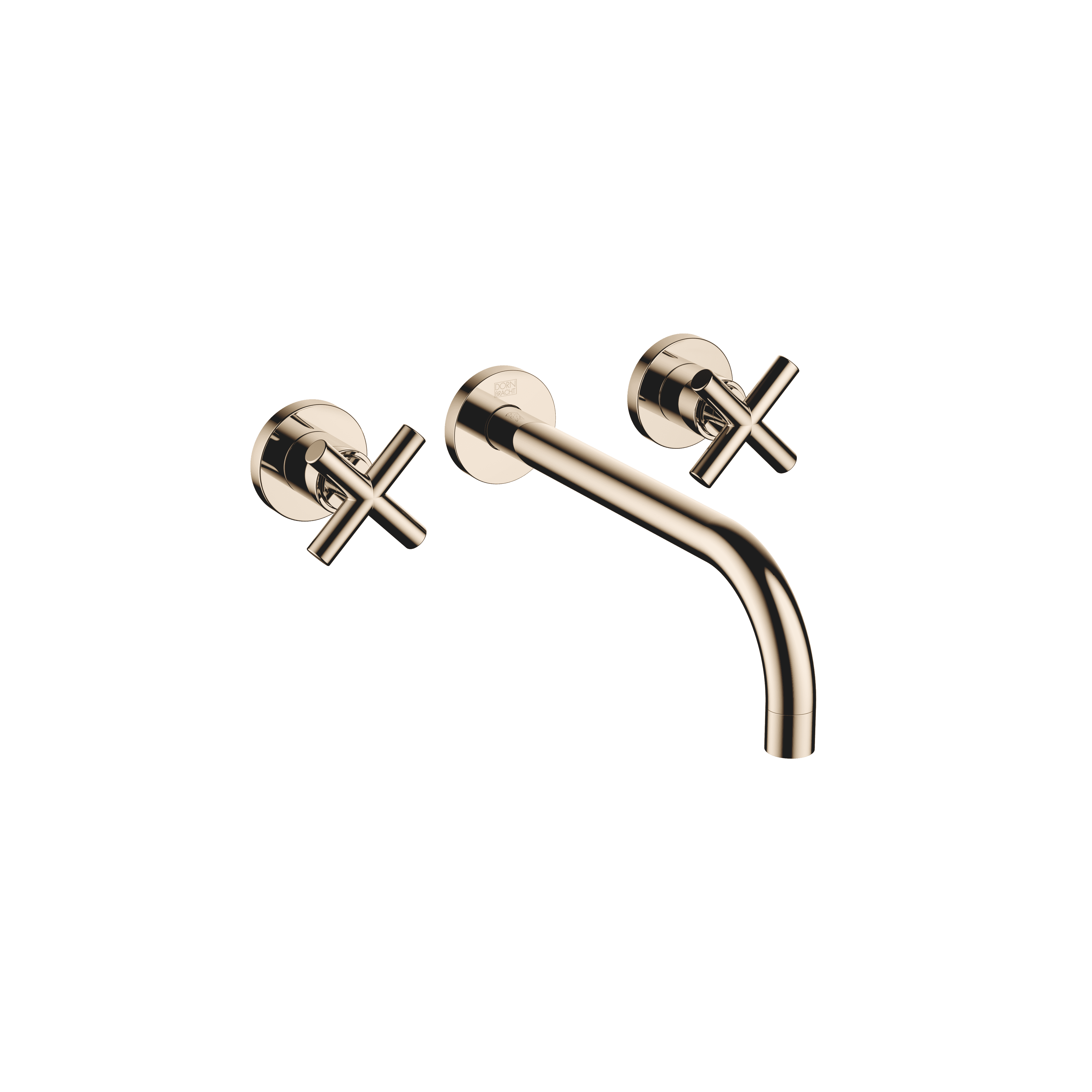 TARA Wall-mounted basin mixer without pop-up waste in Champagne (22kt Gold)