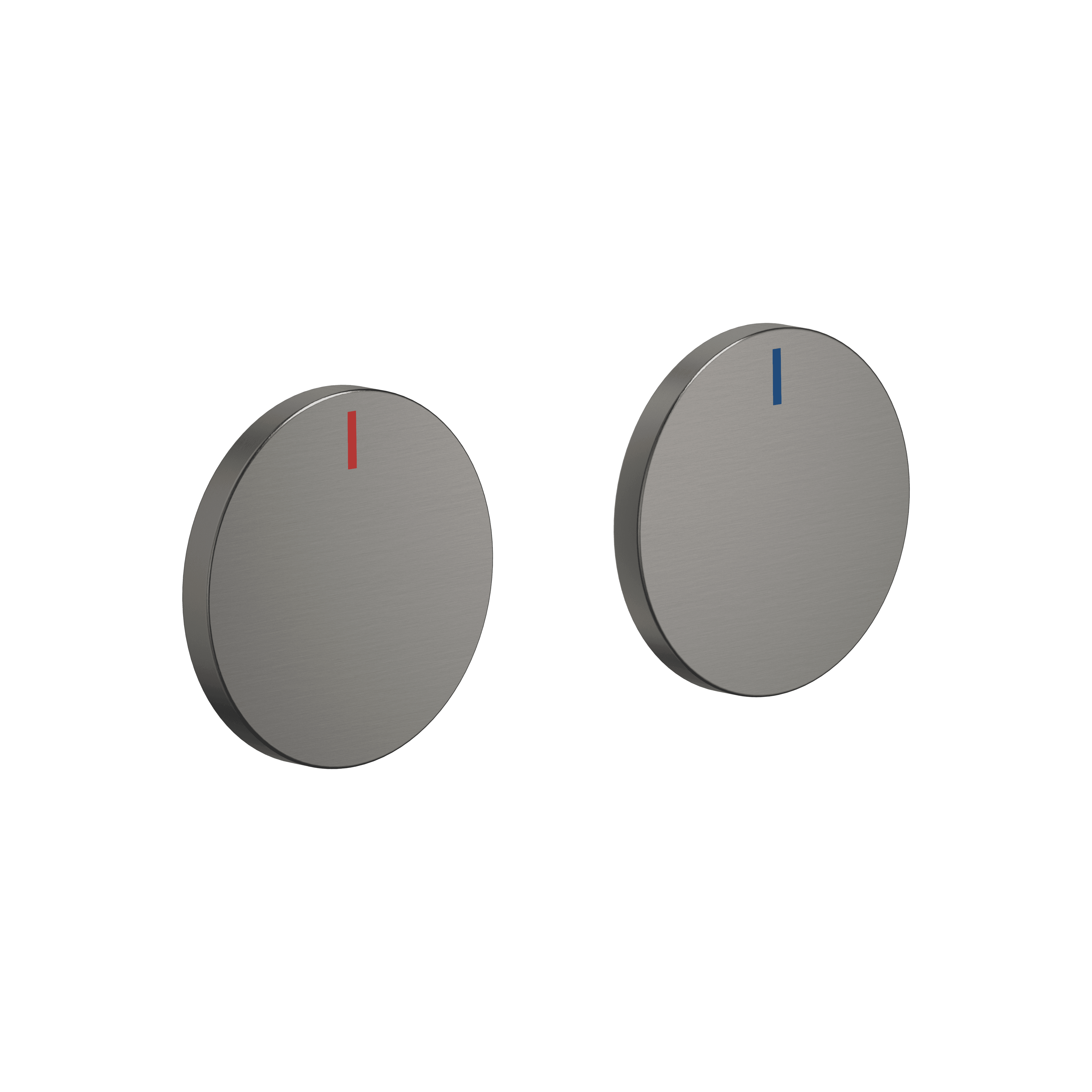 CYO Handle insert set red & blue in Brushed Dark Platinum