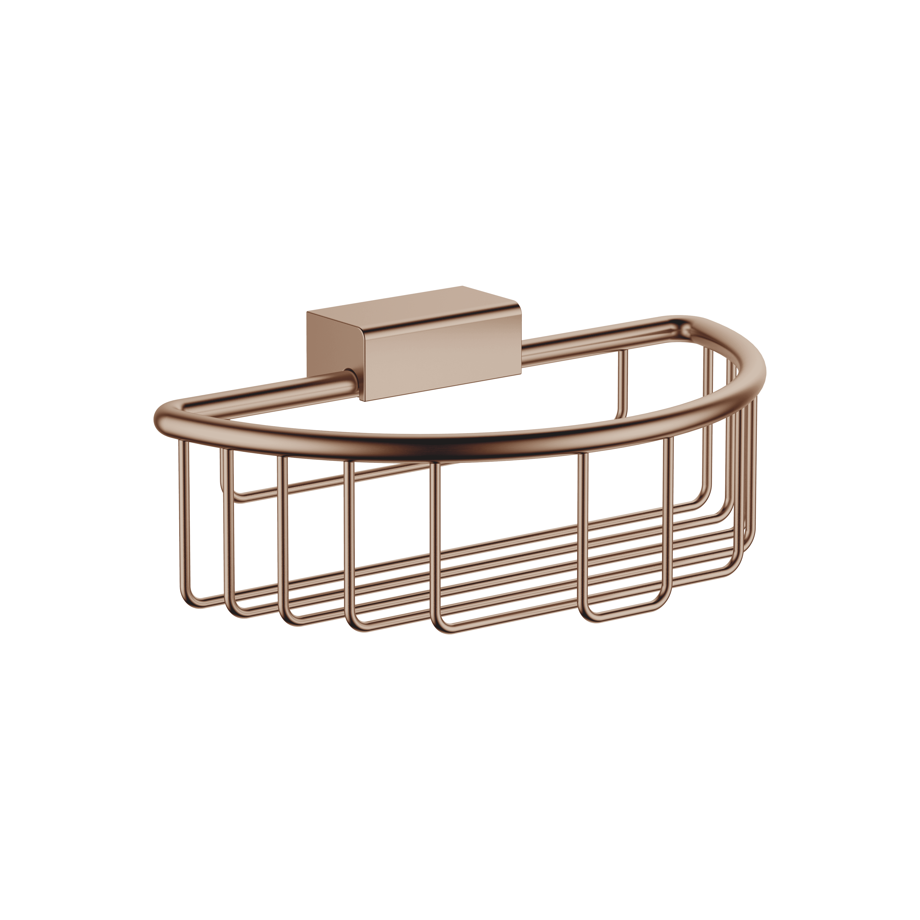 Shower basket for wall mounting in Brushed Bronze (PVD)