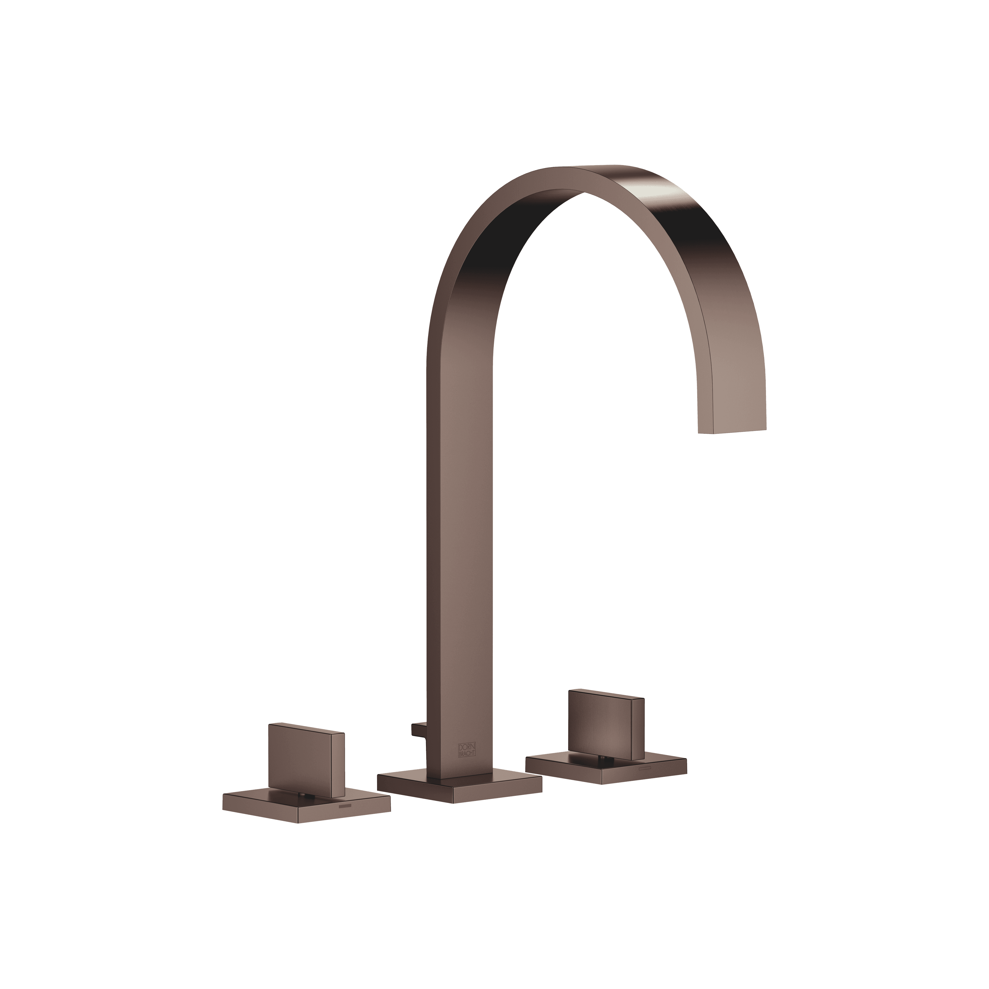 MEM Three-hole basin mixer with pop-up waste in Brushed Dark Bronze (PVD)