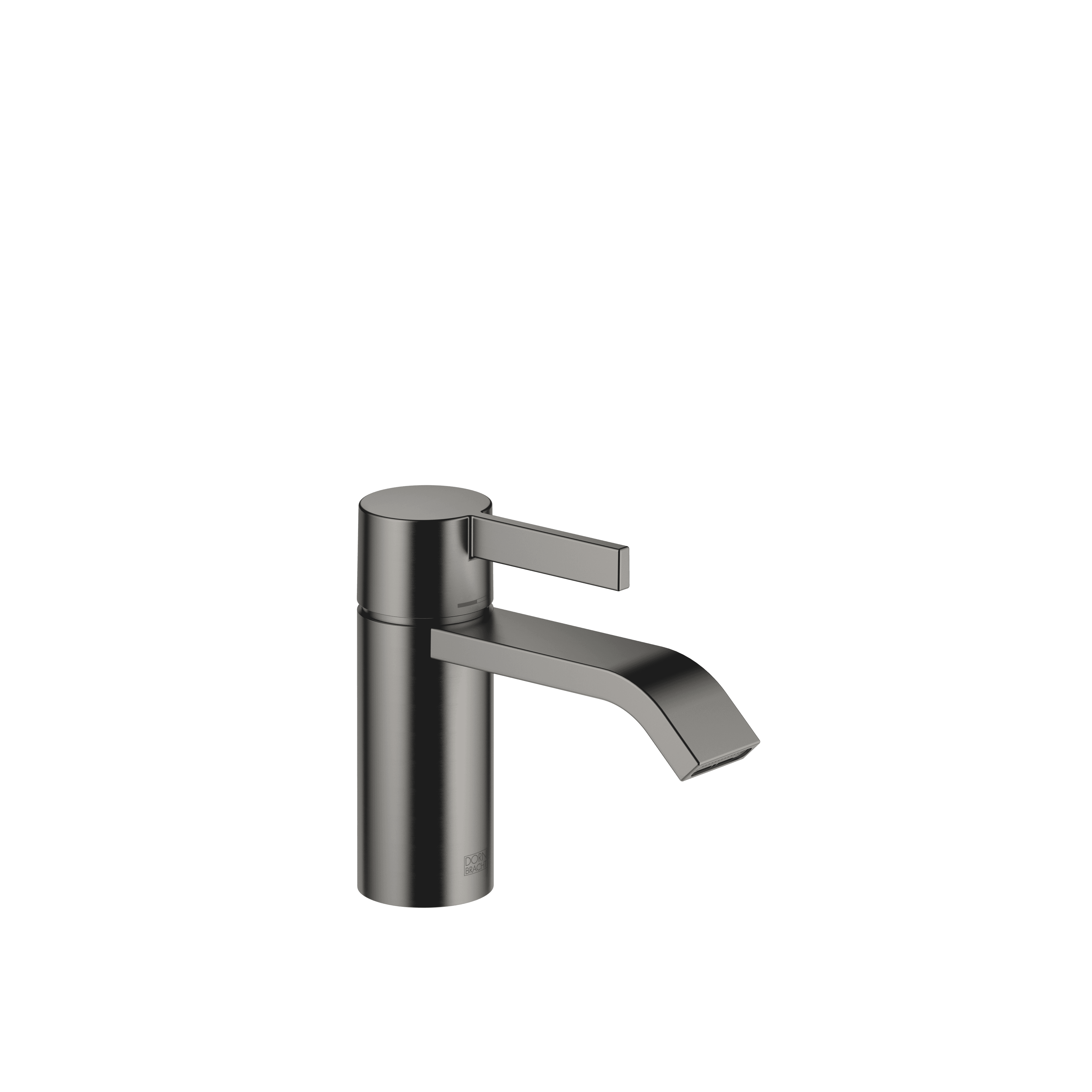 IMO Single-lever basin mixer without pop-up waste in Brushed Dark Platinum