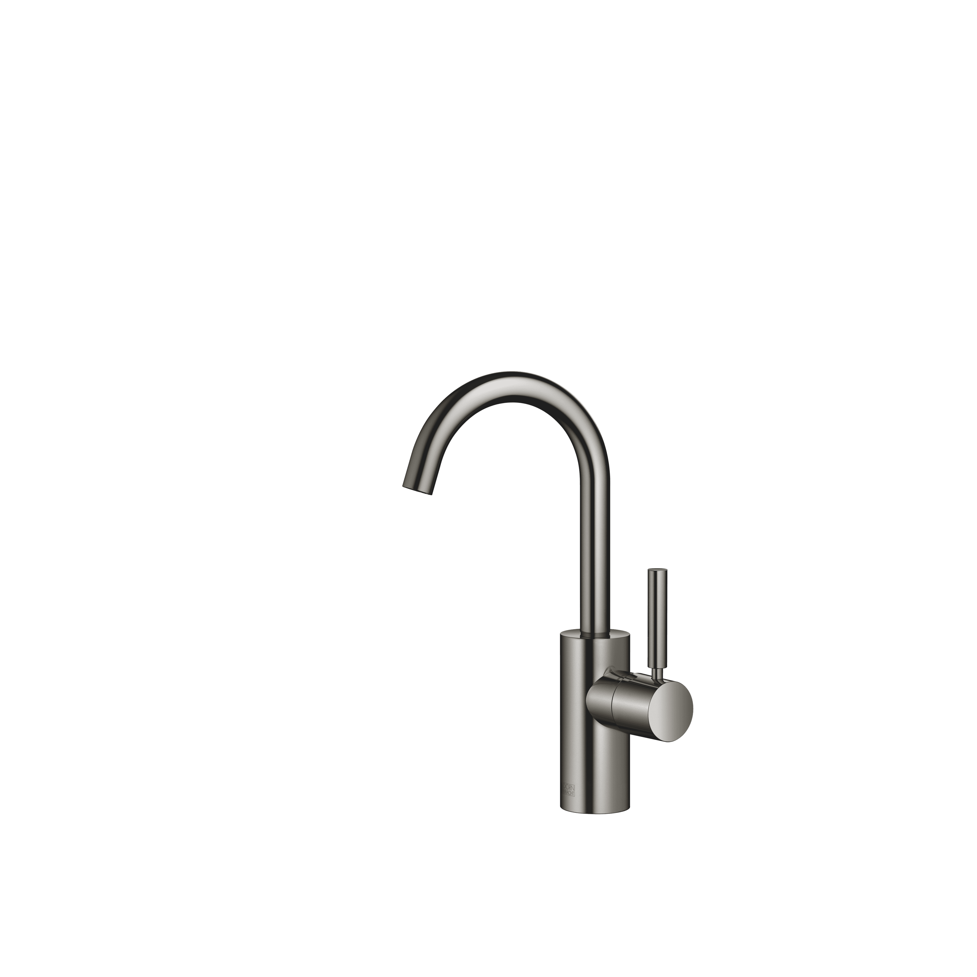 META Single-lever basin mixer without pop-up waste in Dark Chrome