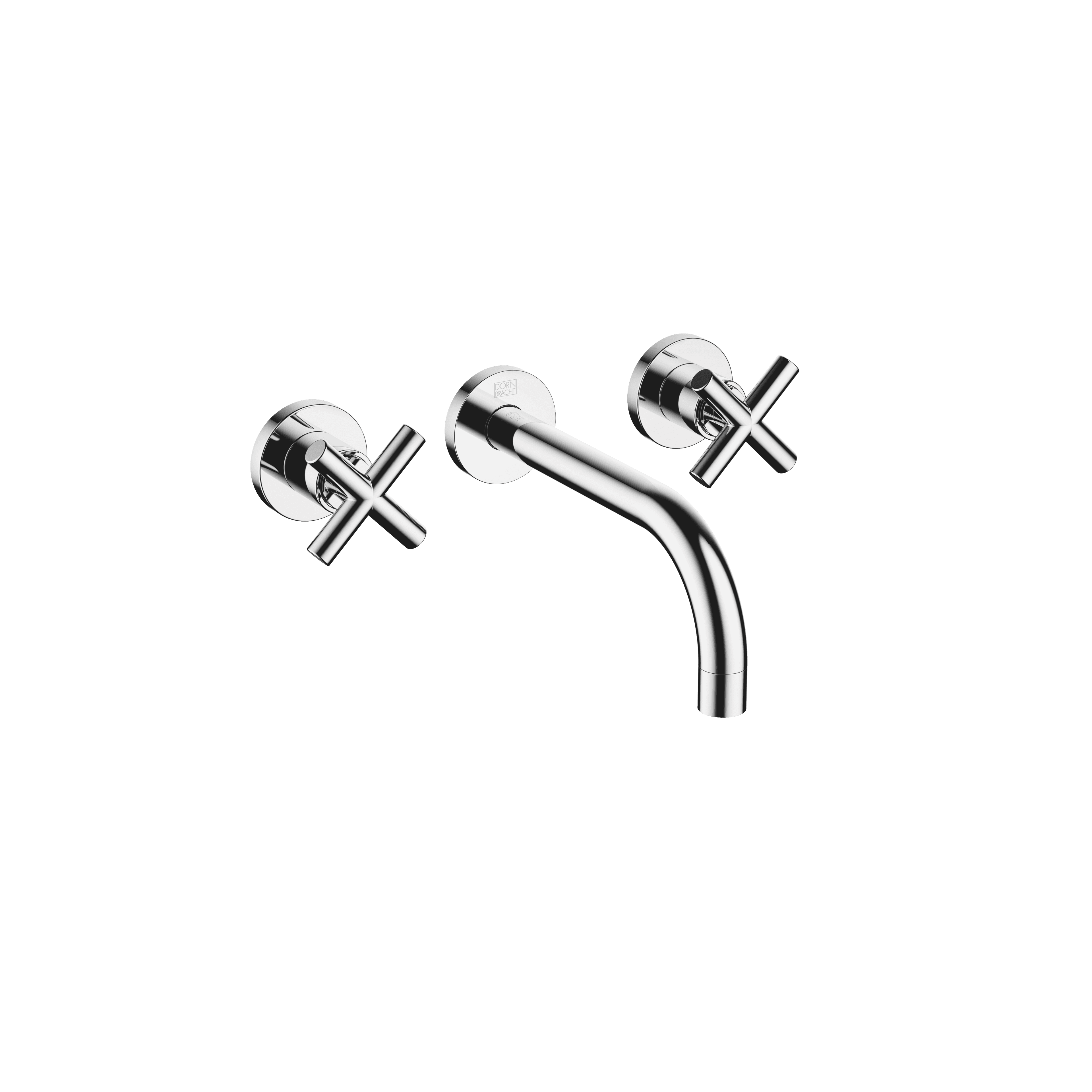 TARA Wall-mounted basin mixer without pop-up waste in Chrome