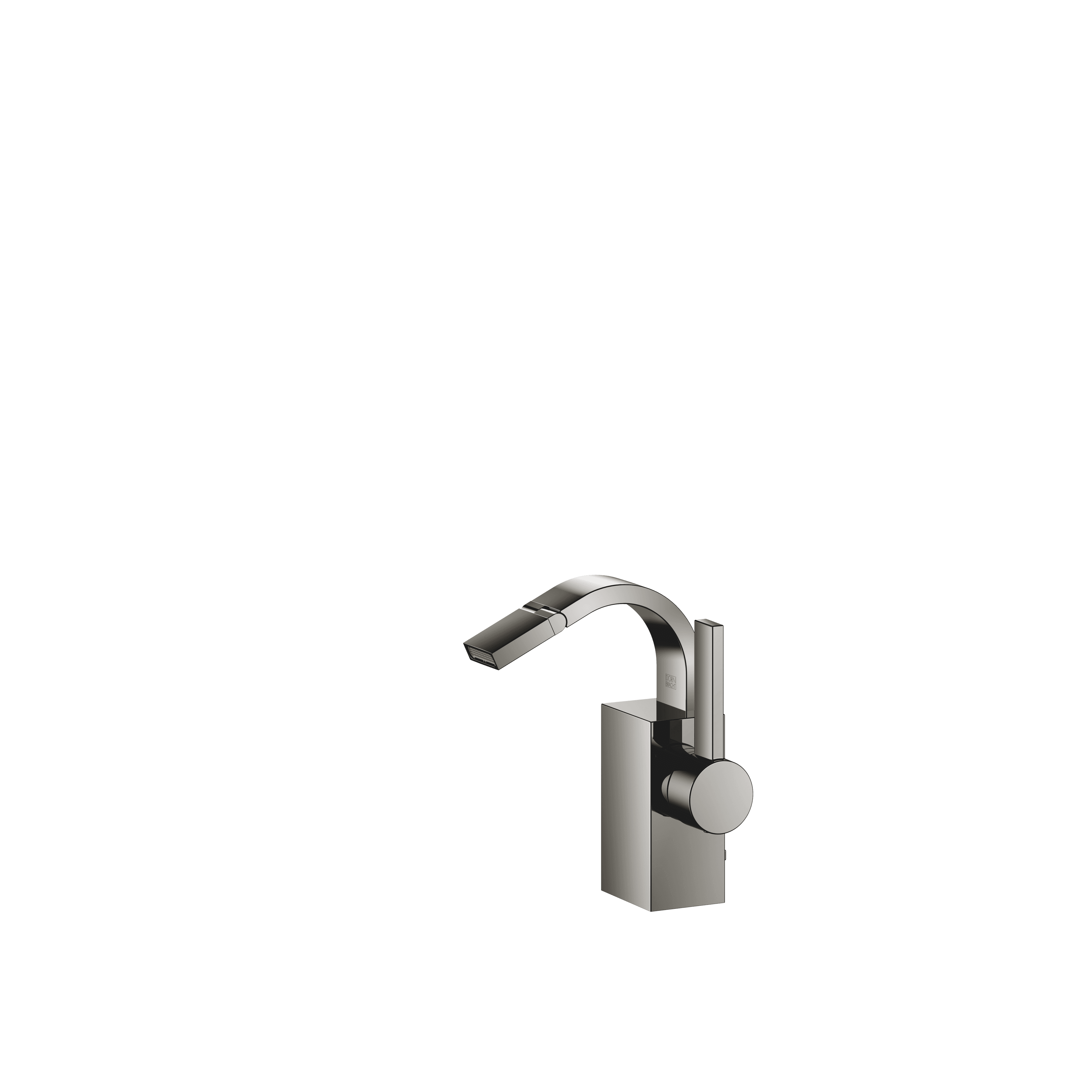 Single-lever bidet mixer with pop-up waste in Dark Chrome