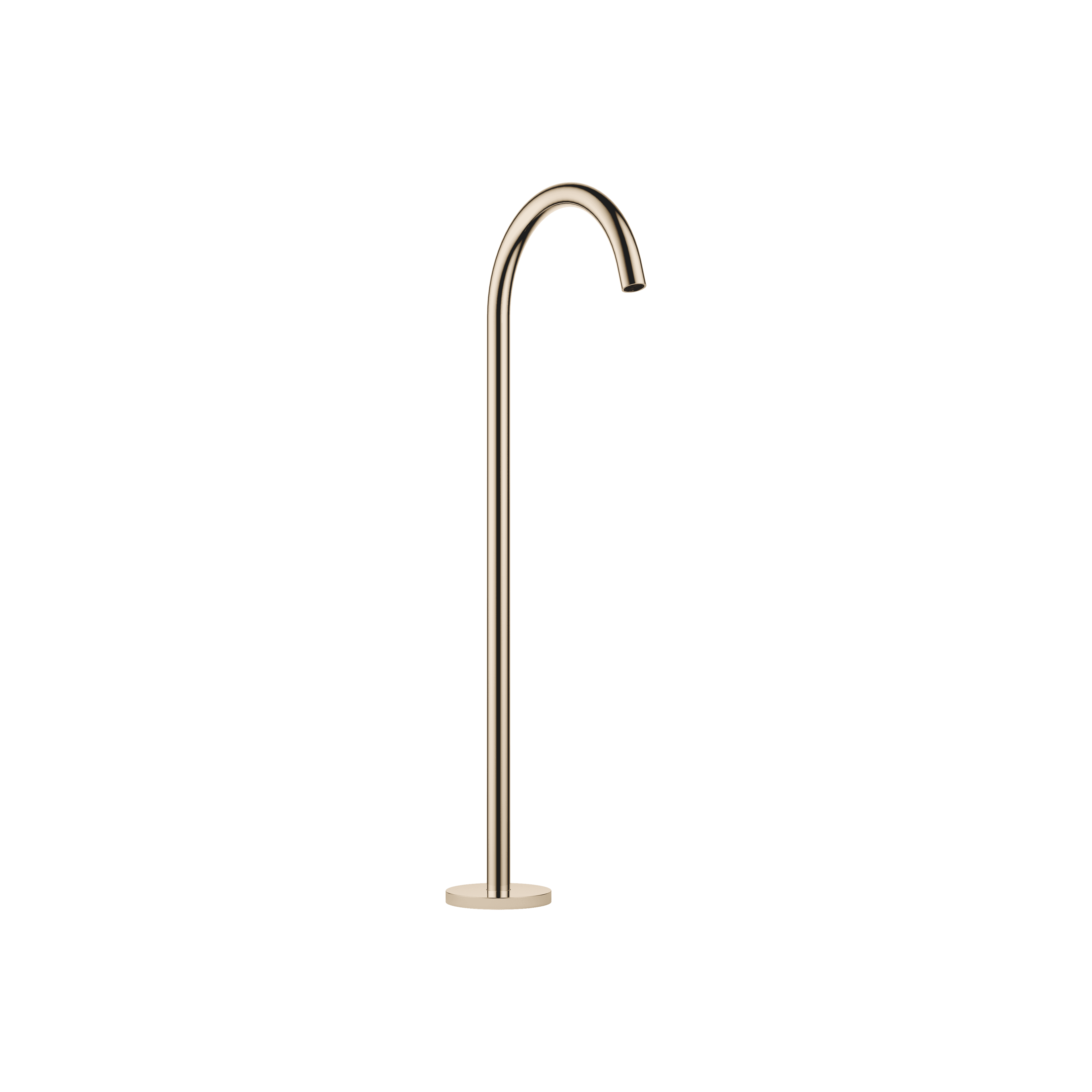META Bath spout without diverter for free-standing assembly in Light Gold (PVD)