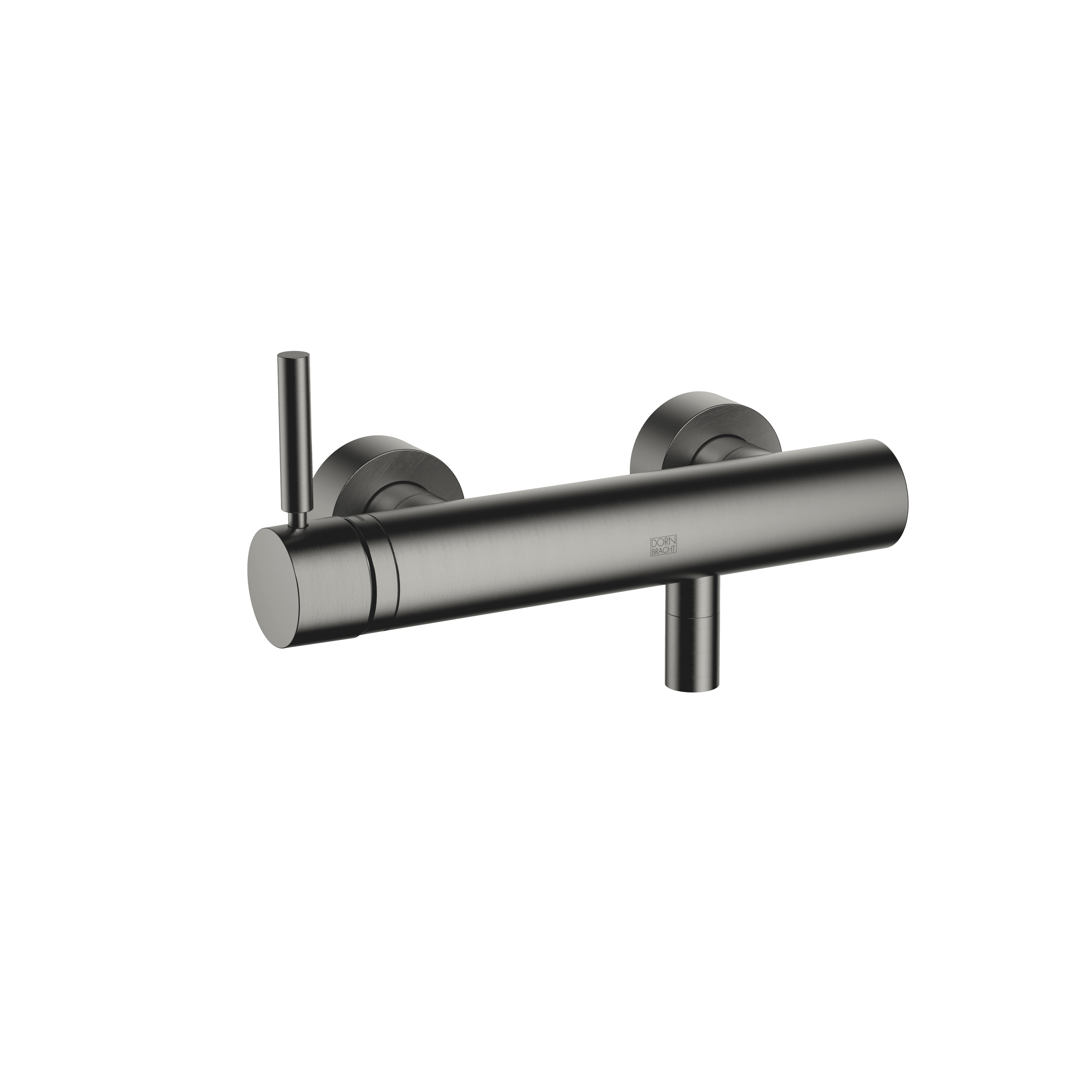 META Single-lever shower mixer for wall mounting in Brushed Dark Platinum