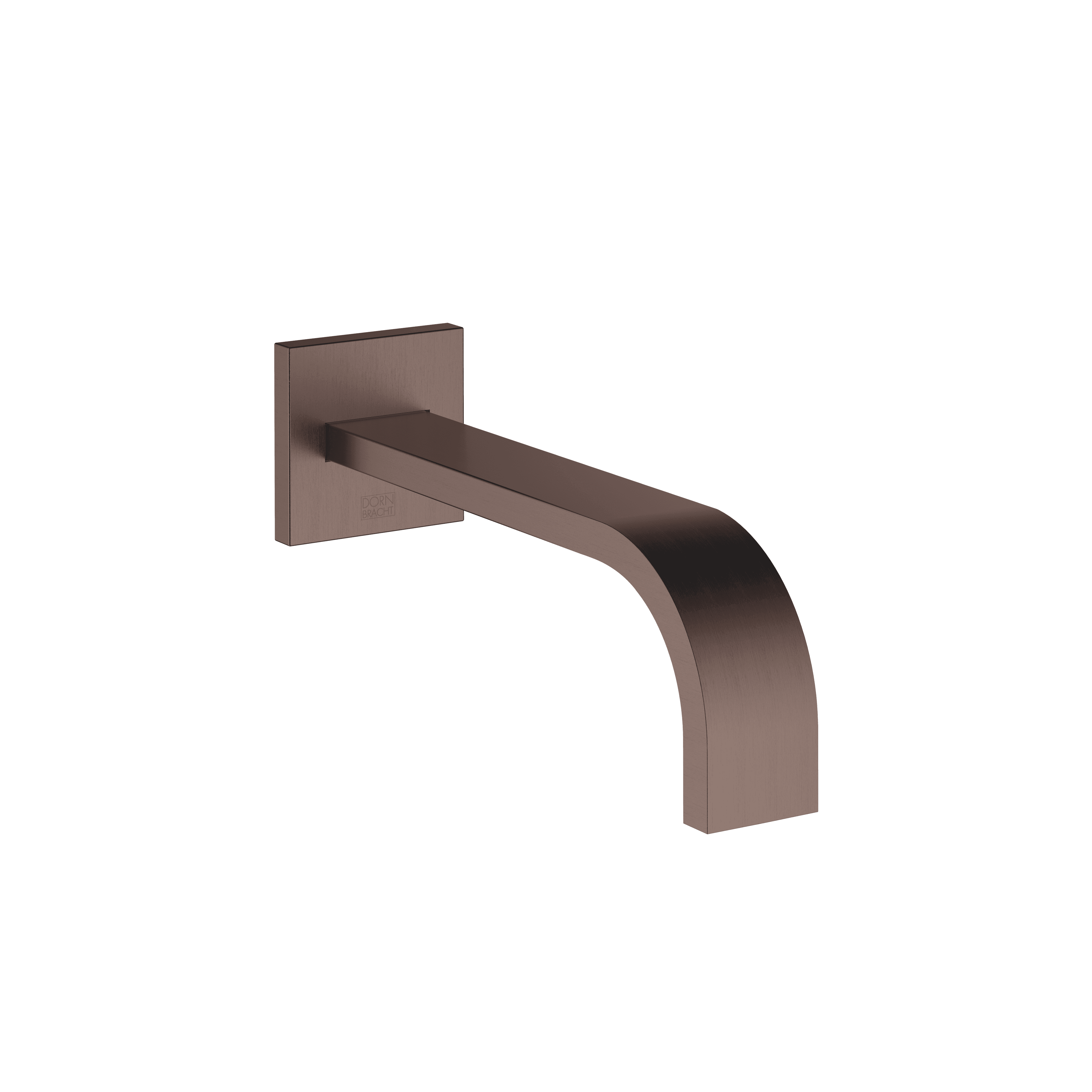 MEM Wall-mounted basin spout without pop-up waste in Brushed Dark Bronze (PVD)