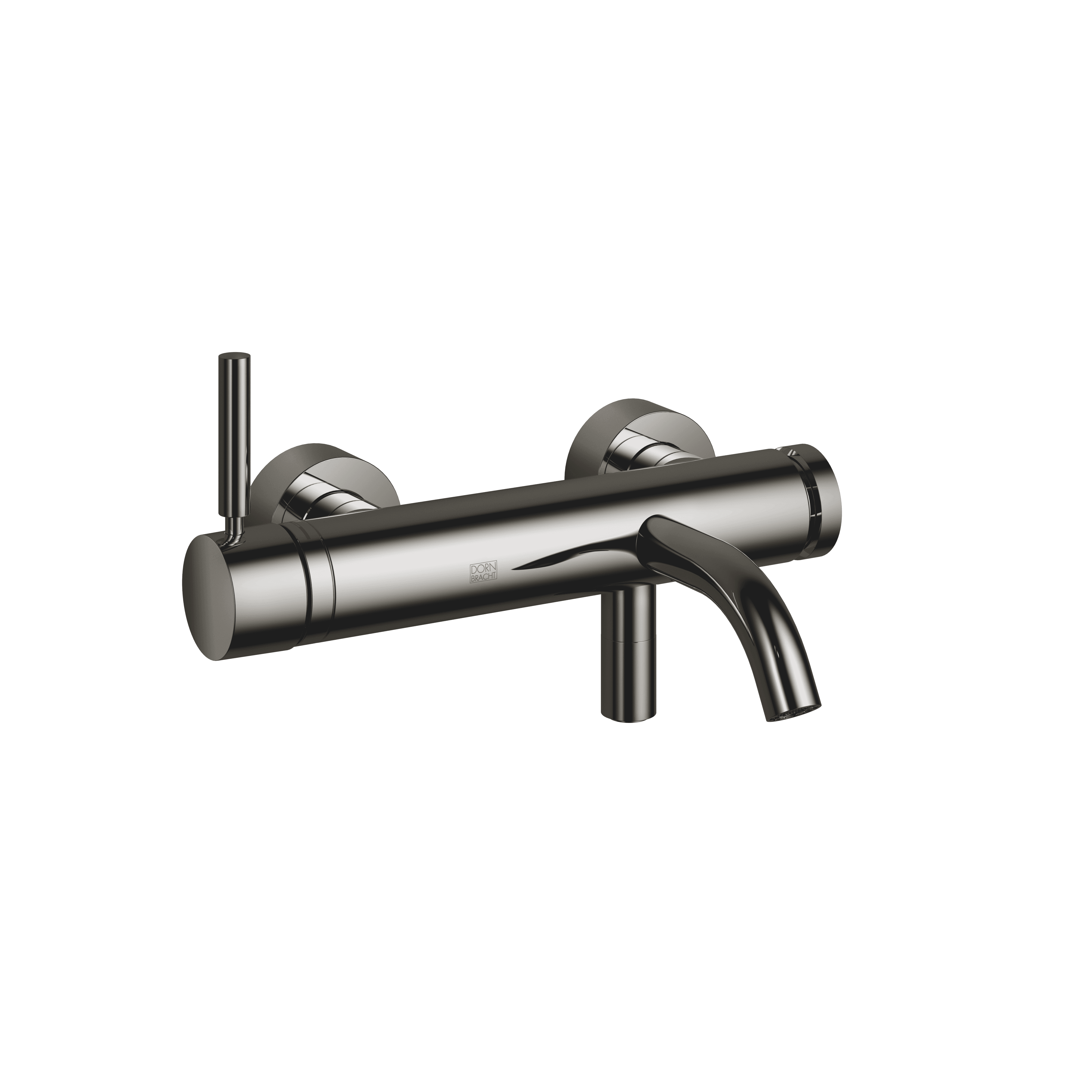 META Single-lever bath mixer for wall mounting without shower set in Dark Chrome