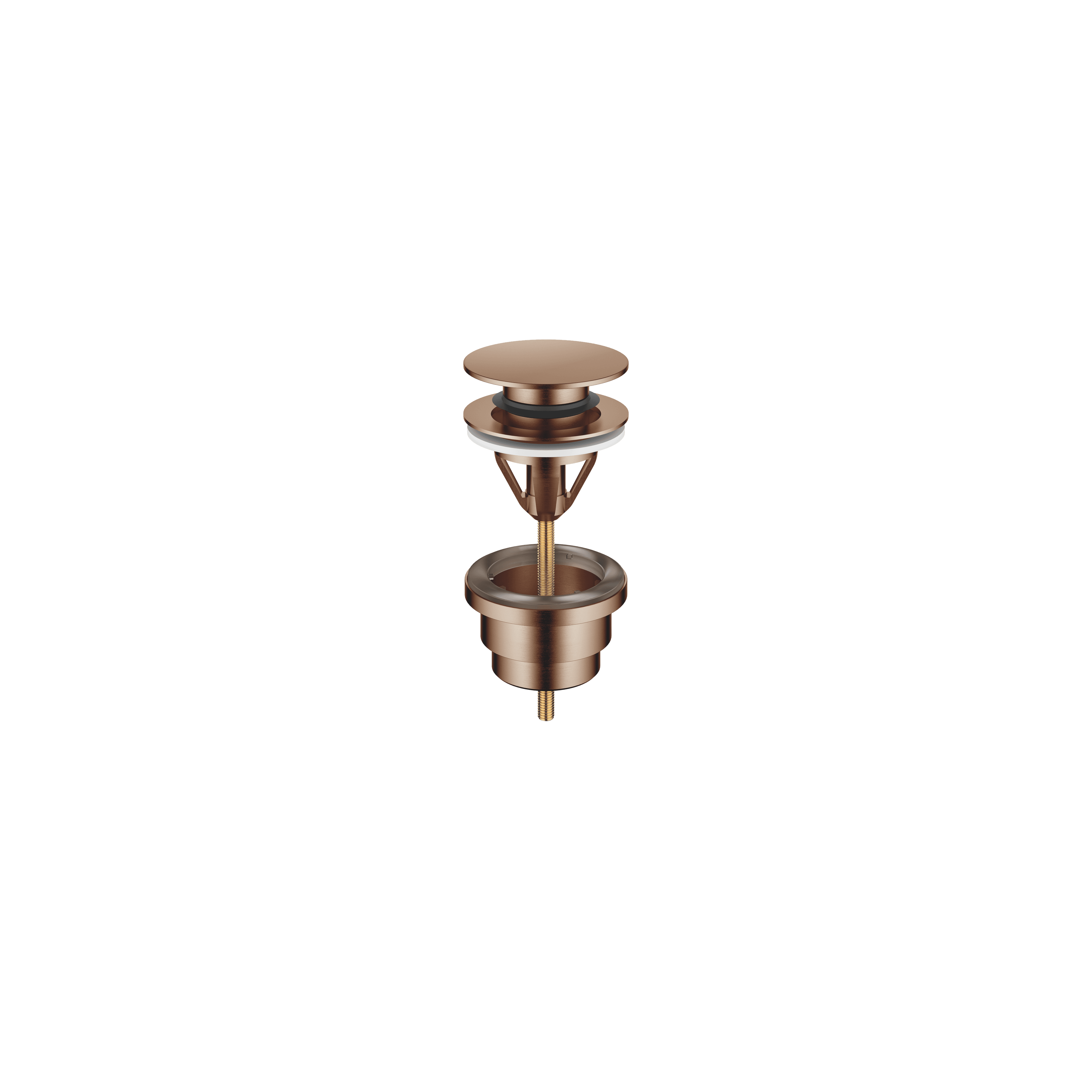 Basin Waste with push fastening 1 1/4" in Brushed Bronze (PVD)