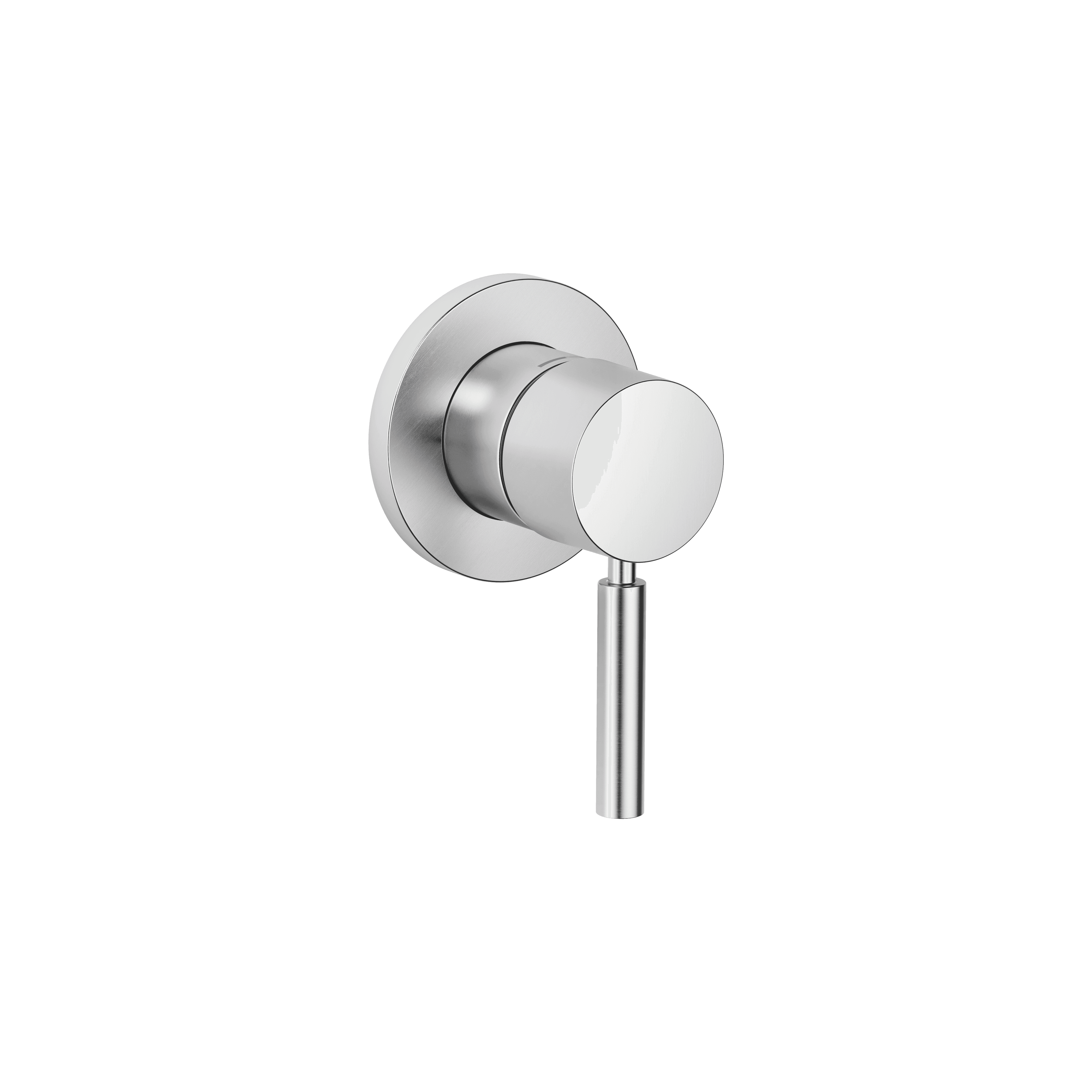 Concealed single-lever mixer with cover plate in Brushed Chrome