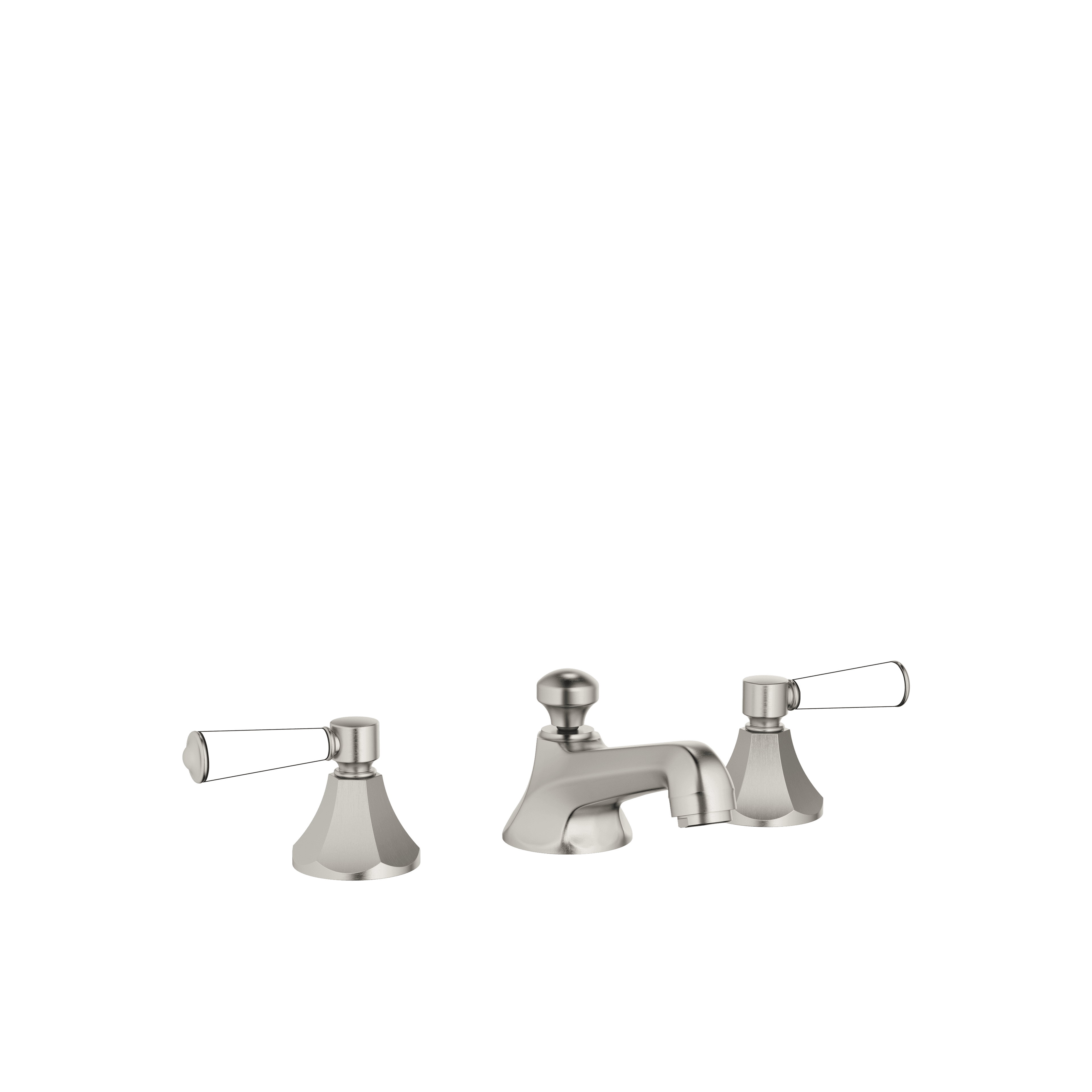 MADISON Three-hole basin mixer with pop-up waste in Brushed Platinum