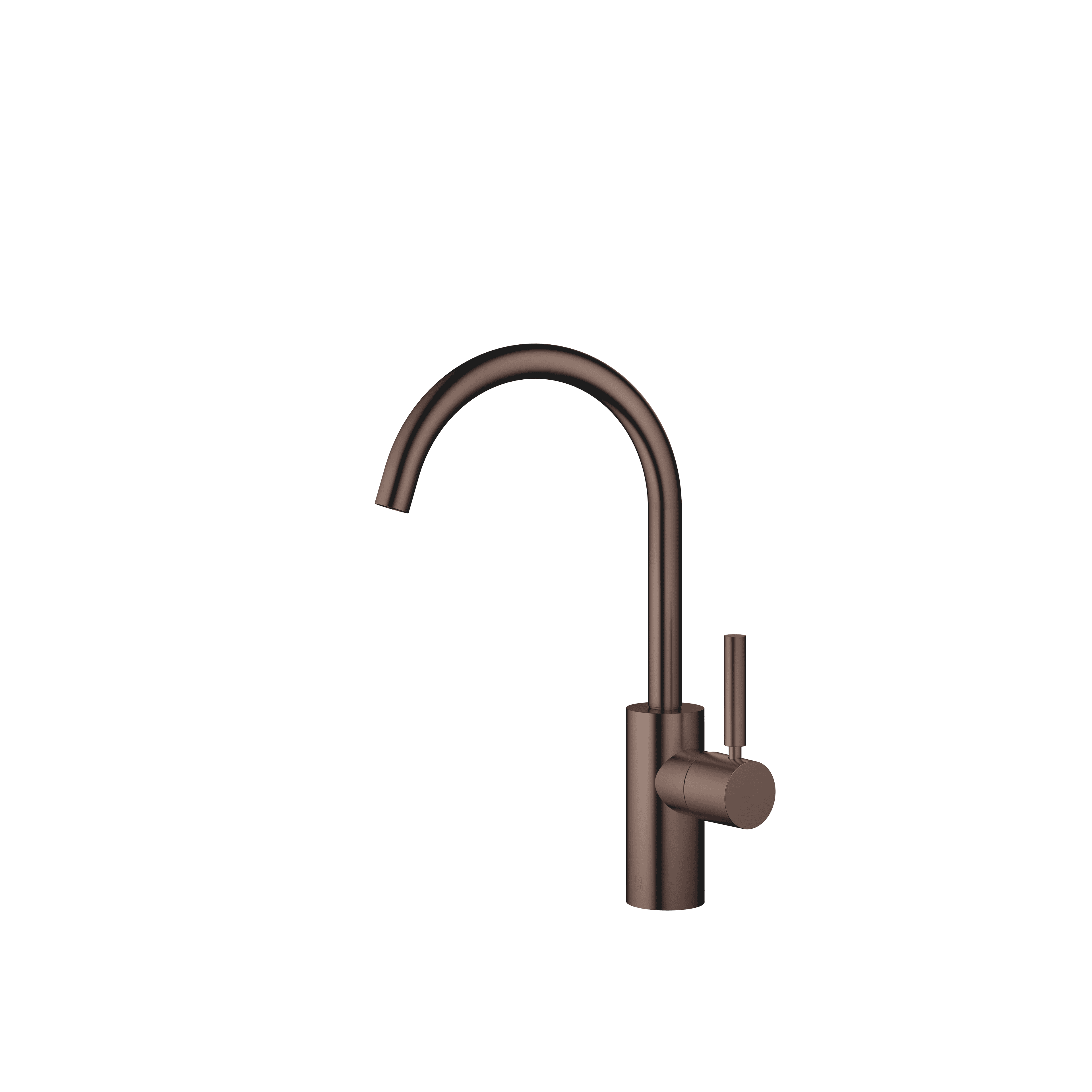 META Single-lever basin mixer without pop-up waste in Brushed Dark Bronze (PVD)