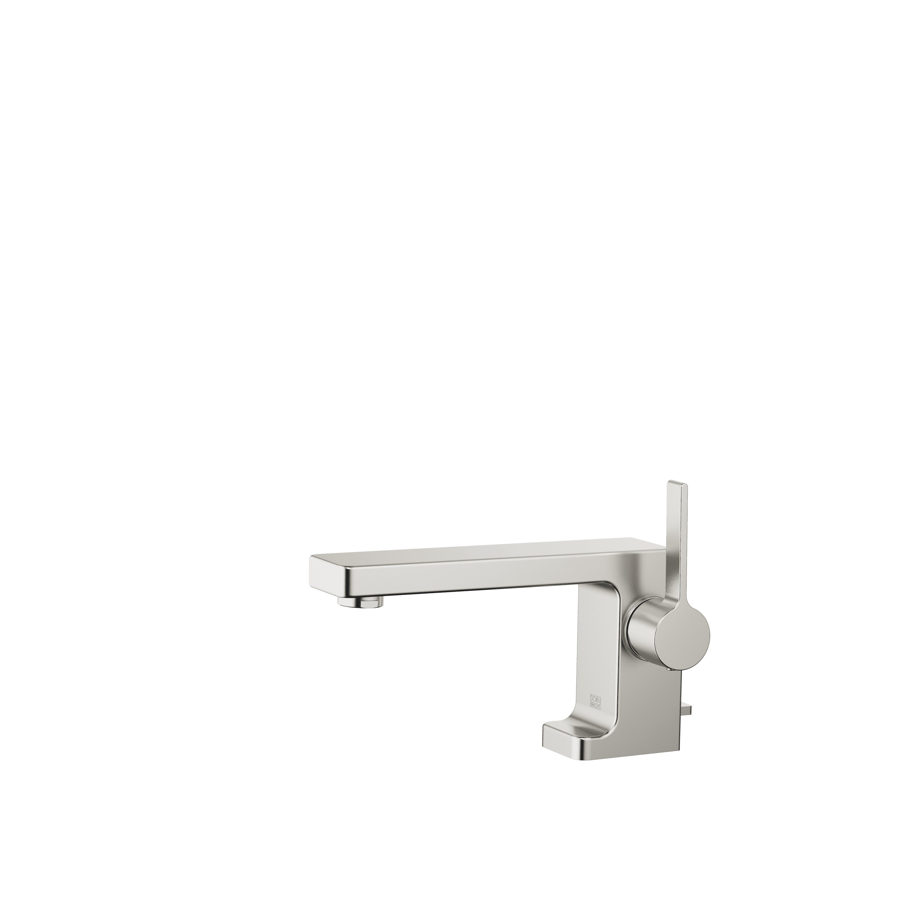 LULU Single-lever basin mixer with pop-up waste in Brushed Platinum