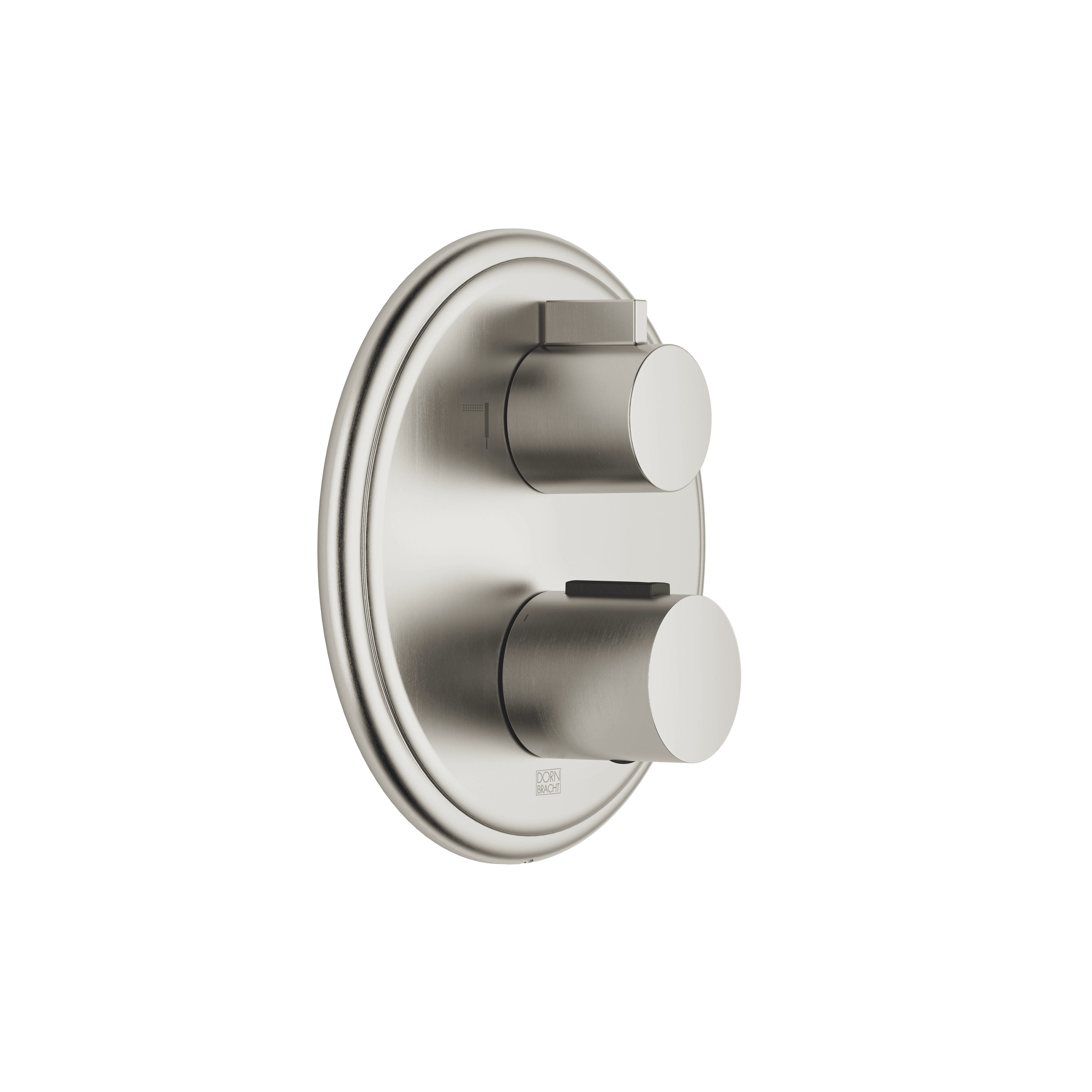 MADISON Concealed thermostat with two function volume control in Brushed Platinum