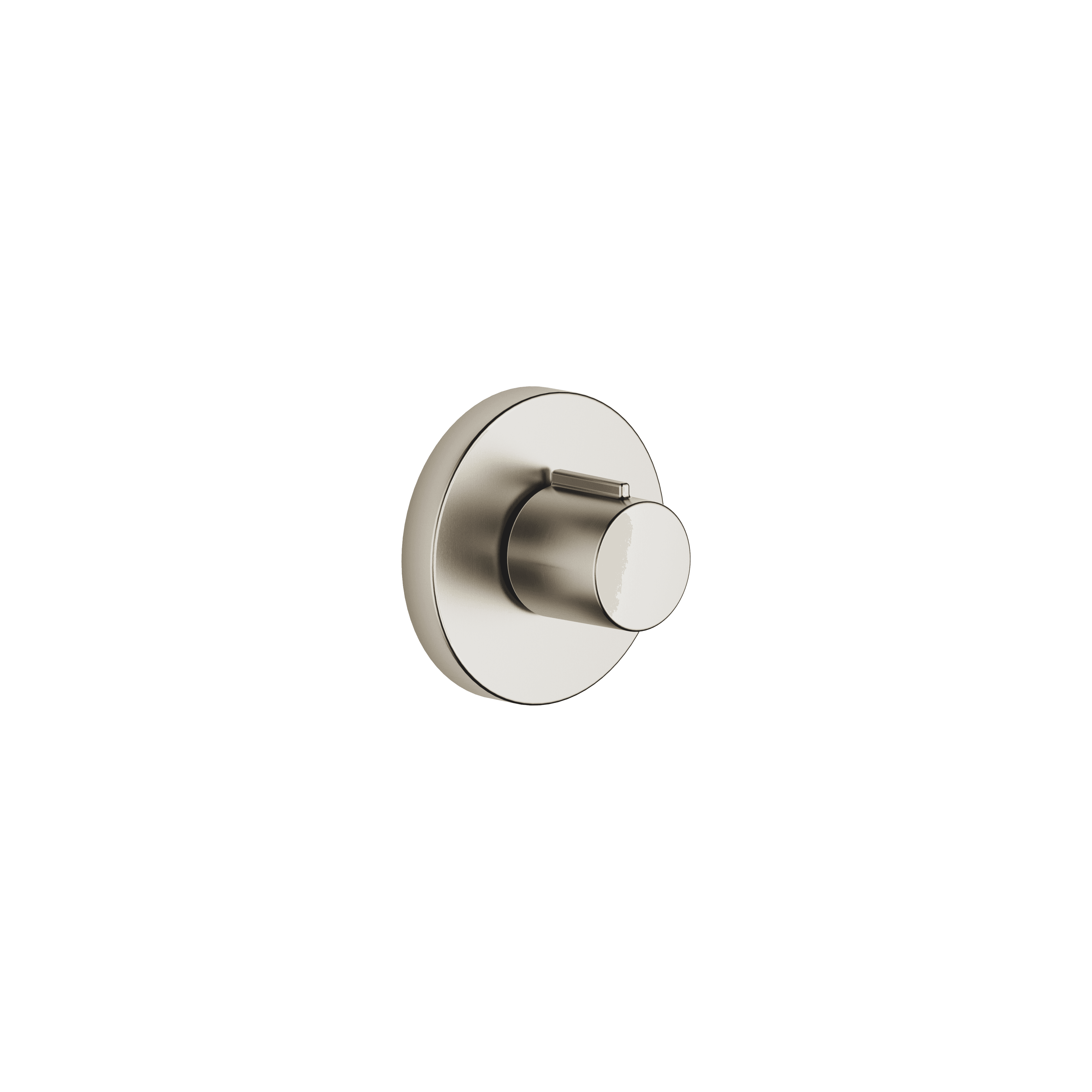 META Wall valve clockwise closing 1/2" in Brushed Platinum